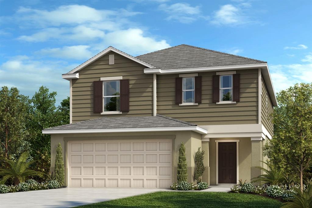 Under contract-accepting backup offers. This home welcomes you with an inviting oversized great room complete with 9-ft. ceilings and a wood-look tile throughout the first floor that leads out to a large, covered patio, perfect for entertaining indoors and out. The modern kitchen features 42-in. cabinets, Moen® Water Sense Pulldown Spout faucet, flush breakfast bar, granite countertops, and a Stainless-Steel Whirlpool® appliance package. The spacious designated laundry room and powder bath complete the first floor. Moving upstairs, you will find two secondary bedrooms with walk-in closets and a large loft, that would make the perfect kid’s playroom. The primary bedroom consists of a spacious walk-in closet and primary bathroom that showcases a walk-in shower, garden tub, water closet, and dual-sink vanity.