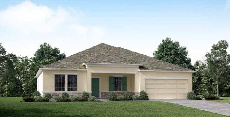 Pre-Construction. To be built. Introducing The Wilmington at The Reserve at Hammock Oaks – Space, Style & Smart Design Just 1 Mile from The Villages!
Welcome to The Reserve at Hammock Oaks—the only new home community offering oversized homesites, included 3-car garages, and a prime location just 1 mile from The Villages. Enjoy access to two amenity centers featuring 2 pools, 2 dog parks, 4 pickleball courts, 2 playgrounds, and a scenic nature trail, all designed to support a vibrant lifestyle.
The Wilmington plan blends thoughtful design with comfortable living. A stone-accent exterior, paver driveway and entryway, and an 8’ half-lite front door lead you into a welcoming foyer entrance, where 9'8" ceilings, crown molding, and abundant natural light immediately set the tone for the spacious layout that follows.
The heart of the home is an expansive great room that connects to a well-appointed kitchen, complete with a large island, granite countertops, and a layout that promotes both function and flow. The adjacent dining area opens to a rear patio, expanding your living space outdoors.
An oversized flex room adds versatility—easily suited for a formal space, home office, or playroom. The split-bedroom layout places the primary suite in its own private wing, featuring a tray ceiling, walk-in closet, and an en-suite bath with dual vanities and a fully tiled walk-in shower.
Two secondary bedrooms are situated on the opposite side of the home, sharing a full bath and offering a comfortable, private space for family or guests. The oversized 3-car garage provides ample storage and room for additional needs.
Ceramic tile flooring extends through the main living areas, while carpet in the bedrooms adds warmth and comfort. Additional highlights include architectural shingles, landscaping with irrigation, and a full builder warranty for long-term peace of mind.
This smart home is equipped with a Ring Video Doorbell, Smart Thermostat, Keyless Entry Smart Door Lock, and Deako switches, offering both convenience and enhanced security.
With its balanced layout, quality features, and unbeatable location, The Wilmington is designed for the way you live—everyday comfort with timeless appeal.