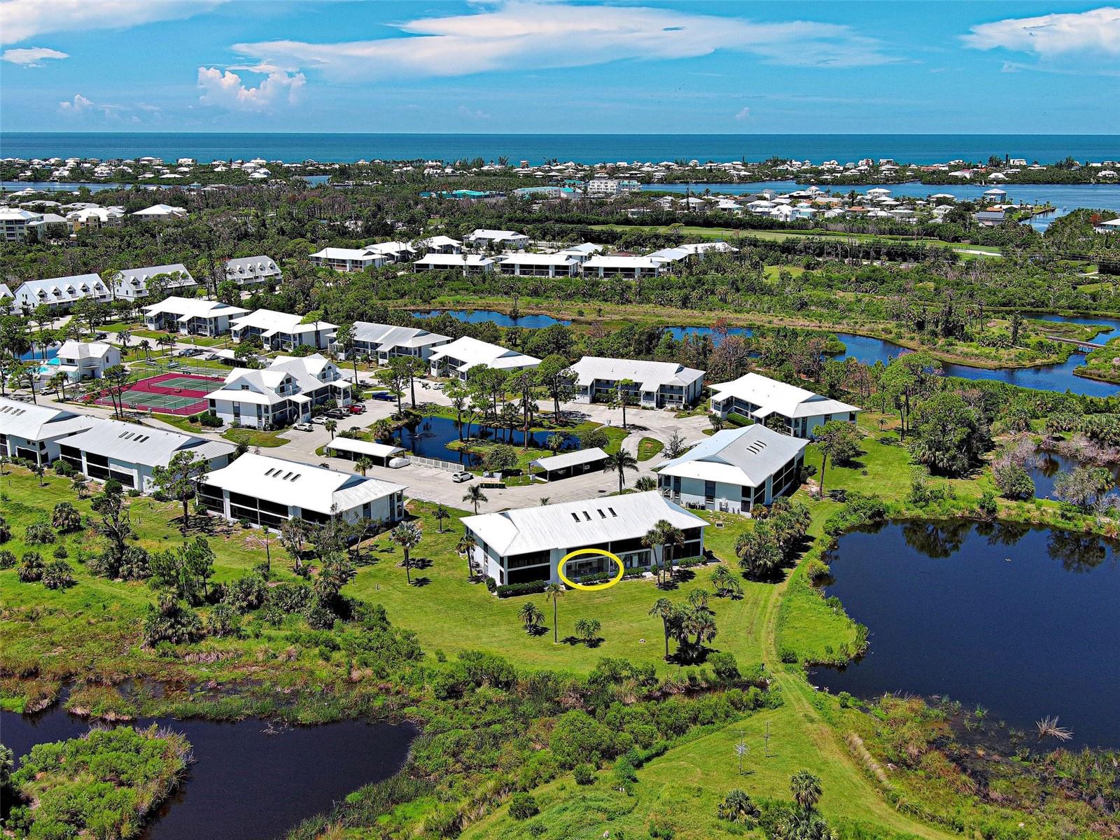 LIVING THE DREAM IN FIDDLER’S GREEN!!! THIS LIKE-NEW MAINTENANCE-FREE CONDO WITH 2 BEDROOMS, 2 BATHS PLUS A DEEDED ONE- CAR CARPORT makes enjoying the FLORIDA LIFESTYLE easy!!! With just under 1100 sf of living space and an additional 200 sf of enclosed space in the Florida Room/Lanai, this BEAUTIFULLY UPDATED FIRST FLOOR CONDO is being sold “TURN-KEY FURNISHED” and is MOVE-IN READY NOW! Whether you are looking for a “winter retreat”, a permanent Florida residence or to take advantage of our “rental market”, this sweet condo fits the bill! Backing up to the Lemon Bay Conservancy, this unit is not only private but has EXPANSIVE, LUSH GREEN NATURE VIEWS. Recent improvements to this lovely condo include new interior panel doors, new baseboards, door/window trim & casing, interior paint throughout and new tile kitchen backsplash. There’s a laundry closet in the kitchen and a storage closet off the enclosed Florida Room. Just across the road, you’ll find the fabulous Fiddler’s Green amenities including a clubhouse, community pool, tennis courts, fitness center, shuffleboard courts and a picnic area complete with grills and picnic tables. It’s been said that you’ll find lots of friendly faces at Fiddler’s Green! This may have something to do with living the dream and being near the white sandy beaches of the Gulf, Palm Island, wonderful waterfront restaurants, Don Pedro Island State Park, Englewood Beach, Boca Grande with its quaint shopping district or perhaps it’s because they are enjoying golfing, tennis, swimming, fishing, boating, kayaking, paddle boarding, bird watching and shelling! Whatever is making them smile, don’t miss your opportunity to LIVE THE DREAM IN FIDDLER’S GREEN – SCHEDULE A SHOWING TODAY!!!