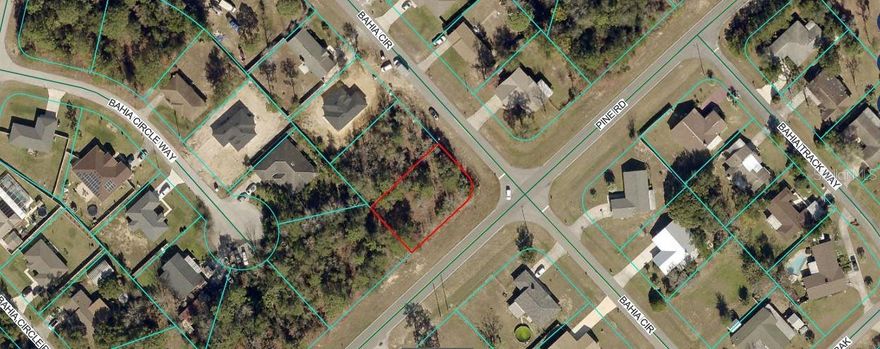 Corner lot in Silver Spring Shores. According to Marion County Utilities, this lot is serviced by water and sewer.