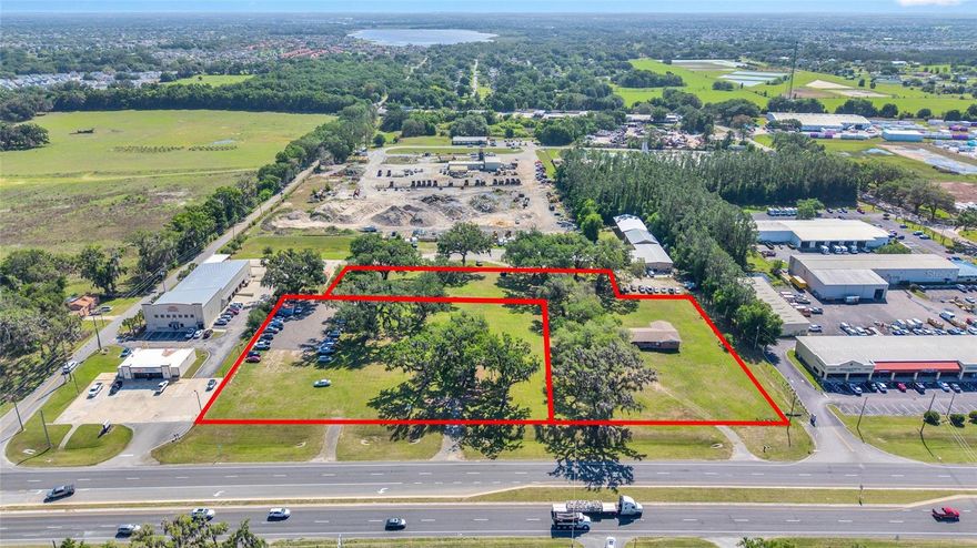 Exceptional visibility is offered on this property fronting US 301 between Wildwood and Oxford. Comprised of two parcels, D29-003 & D29-031, the site has been cleared and lies directly south of SunKool. 550' of frontage with three aprons. Curently zoned RR1, the Future Land Use is Industrial. Surrounding properties are Industrial and Commercial. City of Wildwood utilities are closeby and annexation is necessary for use. Great opportunity and location with 30,000+ traffic count.