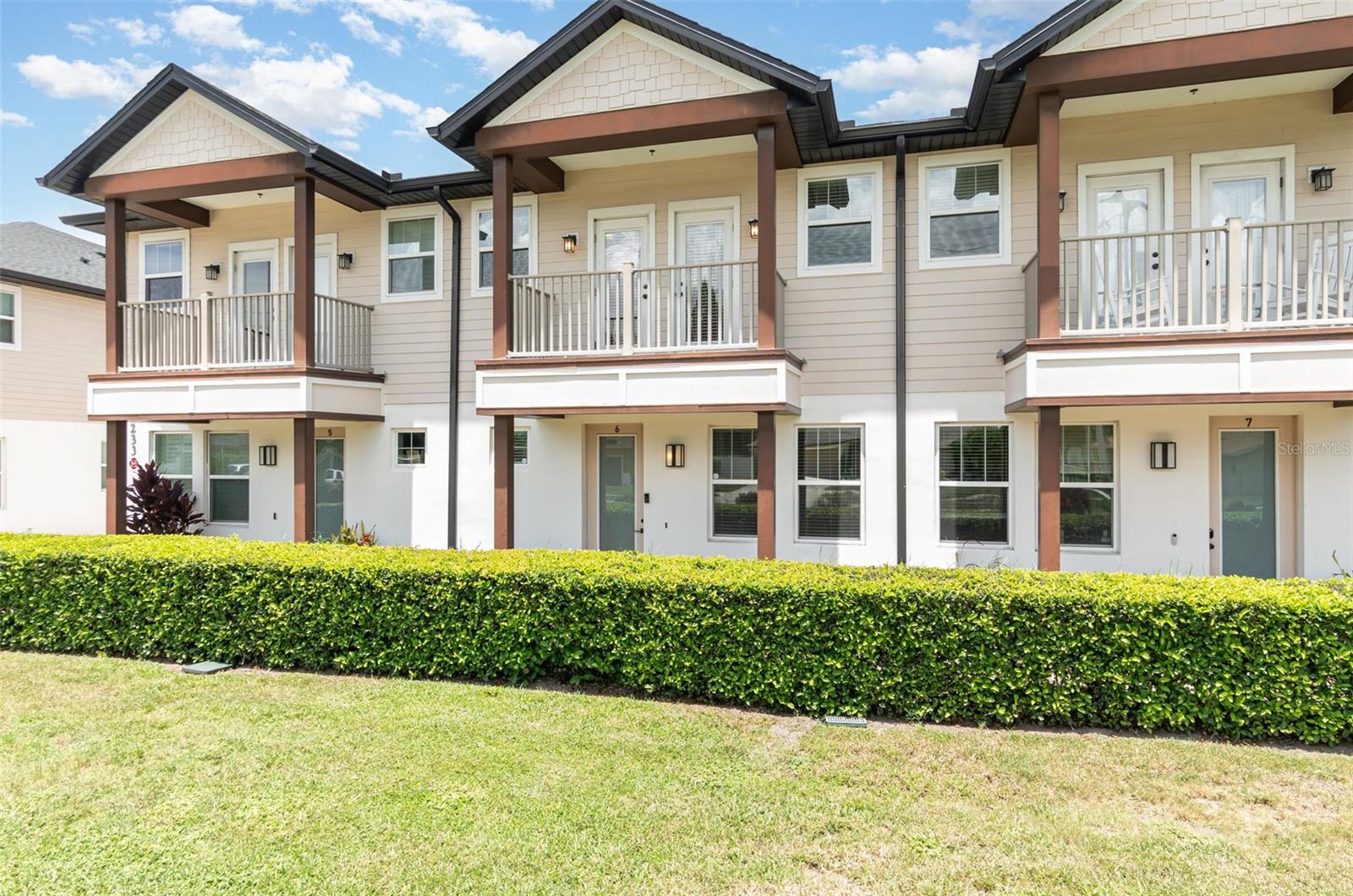 Now Available for Lease – Luxury New Townhome in Prime Orlando Location! Located on a quiet street just minutes from Downtown Orlando, SoDo, Thornton Park, College Park, and major hospitals, this spacious 3-bedroom, 2.5-bathroom townhome with a bonus/flex room offers high-end finishes and a thoughtfully designed open floor plan. The interior boasts white shaker-style wood cabinetry with soft-close drawers, exotic granite countertops, stainless steel appliances, whitewashed porcelain “wood-look” tile flooring, and designer plumbing and light fixtures throughout. The oversized primary suite is a true retreat, featuring a massive 20-foot walk-in closet, a private lounge or desk nook, a spa-like bathroom with a double rainfall shower and dual vanities, and French doors that open to a private 20x8 sun deck. Each additional bedroom has access to a covered balcony, providing added space and outdoor enjoyment. Additional features include an oversized 2-car attached garage with ample storage space, a fully fenced yard for privacy and security, and a bonus room that can function as a fourth bedroom, office, or flex space. Enjoy the feel of a single-family home with the convenience of maintenance-free luxury living. Pet-friendly. Lawn maintenance included. Immediate occupancy available.
