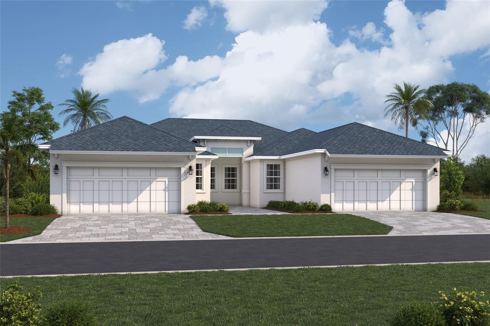 Pre-Construction. To be built. Welcome to the Ruby, a beautifully designed villa that blends elegance, comfort, and flexibility. This thoughtfully crafted floorplan features 1,486 square feet, 2 bedrooms, 2 full bathrooms, a versatile flex room, and a 2-car garage.
As you step through the front door, you're greeted by a welcoming foyer that opens into the heart of the home. Just off the entry, you'll find a spacious flex room that’s ideal for a home office or quiet retreat.
The kitchen is smartly designed along one wall, offering plenty of counter space and cabinetry, and flows effortlessly into the dining area for easy entertaining. Just beyond, the great room provides a bright and open living space.
Tucked away at the back of the home, the luxurious owner’s suite is your private sanctuary. Relax in the generously sized bedroom, complete with a large walk-in closet and a spa-like bathroom featuring dual vanities and a walk-in shower.
The secondary bedroom and full bathroom create a comfortable guest suite. At the rear of the home, sliding glass doors lead to a covered lanai—ideal for enjoying your morning coffee or taking in the serene Florida landscape.
With its stylish layout and flexible options, the Ruby is the ideal villa.