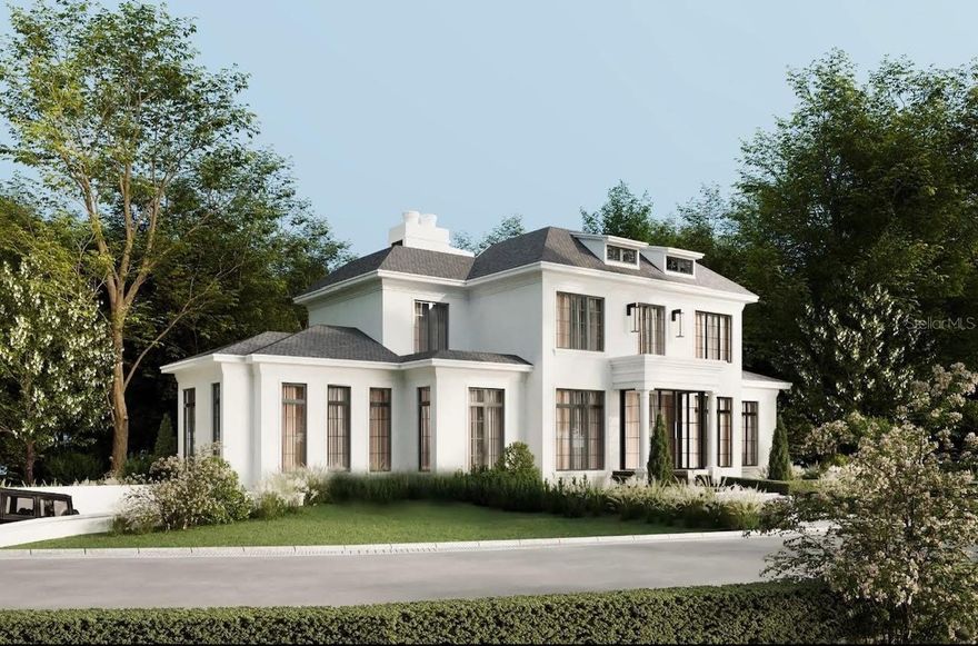 Under Construction. Opportunities like this rarely present themself, just a eight-minute walk from the iconic shops, restaurants, and cafés of Park Avenue, 40 Palmer represents a rare convergence of architectural significance, uncompromising craftsmanship, and premier Winter Park location. Built by Vimaro Homes, this extraordinary new construction estate is a statement piece that redefines what luxury living looks like in the heart of Winter Park. The exterior architecture is refined yet commanding, with classical influences interpreted through a modern lens, setting the tone for the exceptional level of design and finishes found inside.  One of the most remarkable features, and an offering rarely found in Winter Park, is the underground four-car garage. Designed to discreetly accommodate an impressive vehicle collection, the garage is complemented by a striking spiral staircase that rises from the basement through the main living level and continues to the second floor. The family room is nothing short of breathtaking, featuring bespoke millwork with integrated shelving, soft architectural lighting, and a dramatic fireplace wrapped entirely in marble. The kitchen is a culinary showpiece designed for those who expect nothing less than perfection. Calcutta marble countertops cascade across the space, paired with stunning custom cabinetry, and a professional-grade Thermador appliance suite. A dedicated dirty kitchen allows for discreet preparation, while an expansive walk-in pantry ensures effortless hosting and immaculate presentation. The primary bedroom wing features a spa-inspired bathroom finished in rich marble, featuring dual vanities, a freestanding soaking tub and an enormous walk-in closet with a separate washer and dryer. Upstairs, a dedicated laundry room and a spacious secondary living area provide flexibility for family living, guests, or relaxation. The lower level extends the home’s versatility, offering a workshop, dedicated holiday and seasonal storage, and seamless elevator access to the main level of the home. Outdoor living is equally impressive. A large covered exterior lanai with a pool bath and full summer kitchen creates a seamless indoor-outdoor lifestyle, ideal for entertaining year-round. The backyard is truly resort-inspired, featuring a large swimming pool, sunken fire pit, and spa, all set within a private, beautifully secluded outdoor setting. What ultimately sets 40 Palmer apart is not just its design or finishes, but its unmatched combination of luxury and location. Just minutes from Park Ave shopping and restaurants, moments from the famous Winter Park Golf Course, yet privately tucked away, this home offers a lifestyle that is both vibrant and exclusive. A truly rare opportunity to own a part of the exceptional standard of living delivered by Vimaro Homes.