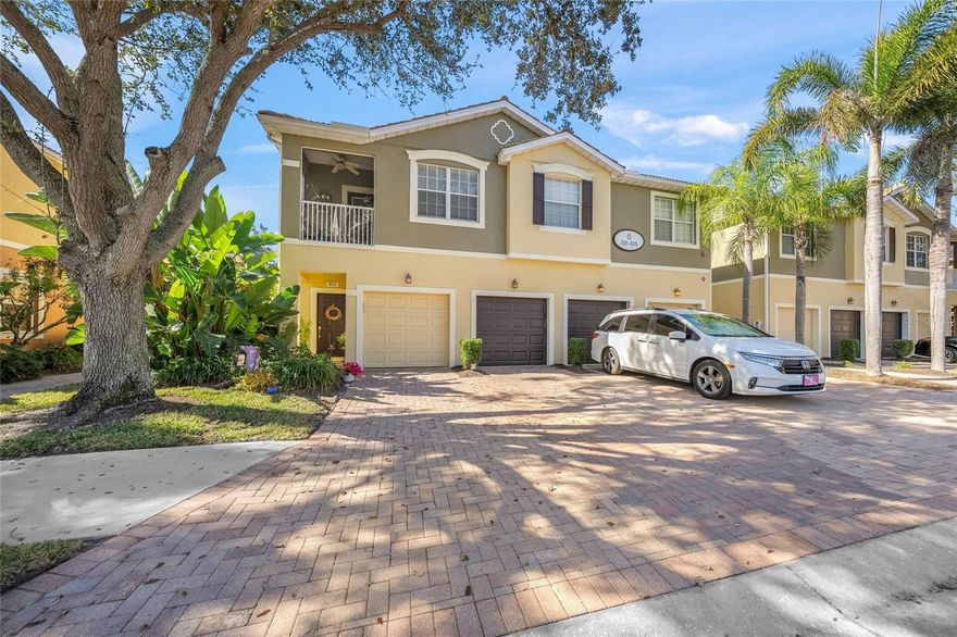Located in the highly desirable Stonehaven gated community, this sought-after ground-floor 3-bedroom, 2-bath residence offers an exceptional blend of comfort, quality, and convenience. Ideally positioned near the community pool, lakes, and recreation areas, and just minutes from I-75, world-famous Siesta Key Beach, and an abundance of shopping, dining, and everyday conveniences, this home delivers both lifestyle and accessibility.

Built with concrete block construction and featuring hurricane impact windows and doors, the residence provides peace of mind year-round. Inside, enjoy luxury vinyl plank flooring throughout, volume ceilings with crown molding, ceiling fans in all living areas, window treatments, and dimmable lighting in every room. Smart-home upgrades include a Ring front door camera, smart lock entry, and an ADT security system (unmonitored). The interior laundry room includes a large-capacity washer and dryer with cabinetry, complemented by a quick-recovery hot water heater and whole-home soft water system.

The well-appointed kitchen features tall wood cabinetry, a pantry with pull-out shelving, Corian countertops with dual integrated sinks, under-cabinet lighting, a breakfast bar, and upscale black Whirlpool appliances.

The primary suite offers an updated bath with new tile, mirrors, and a dual-sink marble-top vanity, a newly tiled shower with dual shower heads and controls, linen closet, double-door bath entry, and two customized closets. The second bath includes a new single-sink vanity with a shower-over-tub.

A screened lanai with shade and storage closet extends the living space, while the one-car garage features built-in cabinetry and overhead storage. Second and third bedrooms include wall closets, window treatments, ceiling fans, and dimmable lighting—making this home truly move-in ready.