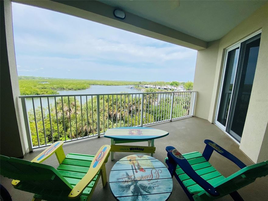 DIRECT WATER VIEW!!! Beautiful 2 bed, 2 bath unit located in building number five in one of New Smyrna's newest residential communities, Riverwalk Condominiums. The unit features a large covered balcony with gorgeous river views and a spacious master bedroom and master bathroom with dual vanities and a jetted tub. The kitchen has stainless steal appliances, a breakfast bar and flows nicely into the living room. Amenity galore! Don't forget to enjoy the heated pool and spa, clubhouse, fitness room, private theater, barbecue pit, and tennis court. Its fantastic central location to Canal St and Flagler Ave will set you up perfectly to enjoy all that NSB has to offer! NOTE: There is pending Litigation between the Association and the Developer. ;LocationDescription: Condo ;Water: City