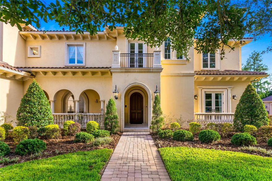 Welcome to your dream lakefront oasis on 84-acre Lake Pretty in Odessa, Florida, where luxury and tranquility converge in this Mediterranean-style executive home. This palatial residence, nestled within the confines of a cozy gated community, Pretty Lake Estates, boasts unparalleled features and recent updates that redefine the meaning of waterfront living. As you approach this sprawling property, a meticulously manicured lawn spans over an acre, providing an impressive introduction to the grandeur that awaits. The Mediterranean architectural influence is immediately evident, with stucco exteriors, arched windows, and a terra cotta roof that adds a touch of timeless elegance. Upon entering the residence, you are greeted by a sense of opulence and sophistication. The expansive living space, exceeding 6000 square feet, encompasses five bedrooms and five full bathrooms, accompanied by two half baths. The residence also includes a beautiful family room, office space, and a flex space that could be used as a game room, workout space, or an additional bedroom. The thoughtful design ensures that most of the rooms enjoy  breathtaking views of the pristine lakefront and lush surroundings. The heart of this residence lies in its culinary masterpiece of a kitchen, featuring a double Sub-Zero fridge/freezer and an array of state-of-the-art appliances. The adjacent dining area provides a perfect setting for intimate family gatherings or lavish dinner parties. Enjoy a whole house speaker system to play music throughout. A recent upgrade includes a climate-controlled wine chiller room, ensuring that your collection is stored in impeccable condition. The entertainment possibilities continue outdoors, where a vast screen-enclosed pool area beckons. Immerse yourself in the refreshing waters of the oversized pool, surrounded by a spacious deck for sunbathing and relaxation. This outdoor haven is enhanced by a new screened enclosure, providing a bug-free retreat to enjoy the Florida sunshine. Car enthusiasts will delight in the five-car garage, consisting of a main garage with three spaces and a separate garage with two additional spaces. The garage not only offers ample space for vehicles but also accommodates storage needs with ease. Embrace the waterfront lifestyle with over 100 feet of lake frontage, along with a private boat dock and jet ski floating dock, allowing easy access to the lake for aquatic adventures. Whether it's a leisurely boat ride or an adrenaline-fueled jet ski excursion, the water is at your doorstep. Additional features include a recently replaced roof in 2021, ensuring the longevity and durability of this exceptional property. Every detail of this residence reflects a commitment to quality, luxury, and the epitome of lakefront living in Odessa, Florida. Welcome home to a lifestyle of unmatched elegance and tranquility.