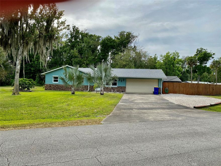 UNIQUE POOL HOME on 4 lots with beautifully landscaped yard incl fruit trees.  DON’T MISS THIS ONE! 2016: painted inside/outside, NEW HVAC, kitchen remodeled incl 6 burner propane stove, NEW plumbing, tile throughout, NEW electric upgraded to 200 amp service, disconnect generator plug installed, 50 amp RV plug, whole house rewired, custom blinds, new garage door and gar door opener with wireless capabilities, new gutters, new privacy fence, NEW saltwater sys, salt cell, timer, waterway pump and Haywood heater for pool, bathrooms updated, gun safe in spare bedroom. 2017: new electric & cable run from pole to house, new Larson storm door, electric and ceiling fan installed in Tiki hut. 2018: 10x16 shed fully insulated and used as sleeping cabana. 2019: NEW ROOF. 2020: driveway widened to fit 40’ RV, NEW WINDOWS, pool deck, surface and lanai resurfaced, drain sys replaced, salt cell replaced. Add. Features incl hurricane shutters, termite bond, transferable warranties on pool, roof, windows. See attached doc for add. features. Info intended to be correct. Broker makes no warranties. ;Water: City