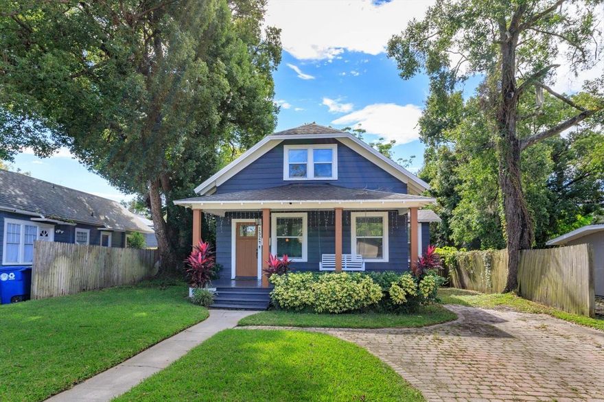 Charming two story bungalow built in 1935. Timeless character meets modern comfort in this beautifully maintained four bedroom, two and a half bath home. Classic architectural details and a welcoming balcony make this beauty special. This residence perfectly blends historic charm with today's lifestyle.  NEW PLUMBING 2017, ELECTRICAL 2017, ROOF 2018, AC 2021, DUCT WORK/INSULATION 2021, TANKLESS WATER HEATER 2017, ELECTRICAL PANEL 2023, EXTERIOR PAINT 2023, LANDSCAPING 2022. No detail left out while restoring this historic gem. Enjoy the open floor plan featuring a light, airy living room and inviting dining area for all to enjoy!! The master suite is stunning and features lots of space with a huge walk in closet. The en-suite bath is perfectly positioned with lots of natural light and view of the landscaped back yard featuring it's own covered patio perfect for outdoor entertaining. Enjoy your favorite beverage by the fire pit. The other bedrooms on the first floor are all large and accomodate even your biggest furniture pieces. Stroll down Park Ave. and enjoy  both casual and fine dining, lots of shopping including boutiques, galleries, and many specialty shops. YOU MUST SEE THIS TREASURE!! Make your appt today!