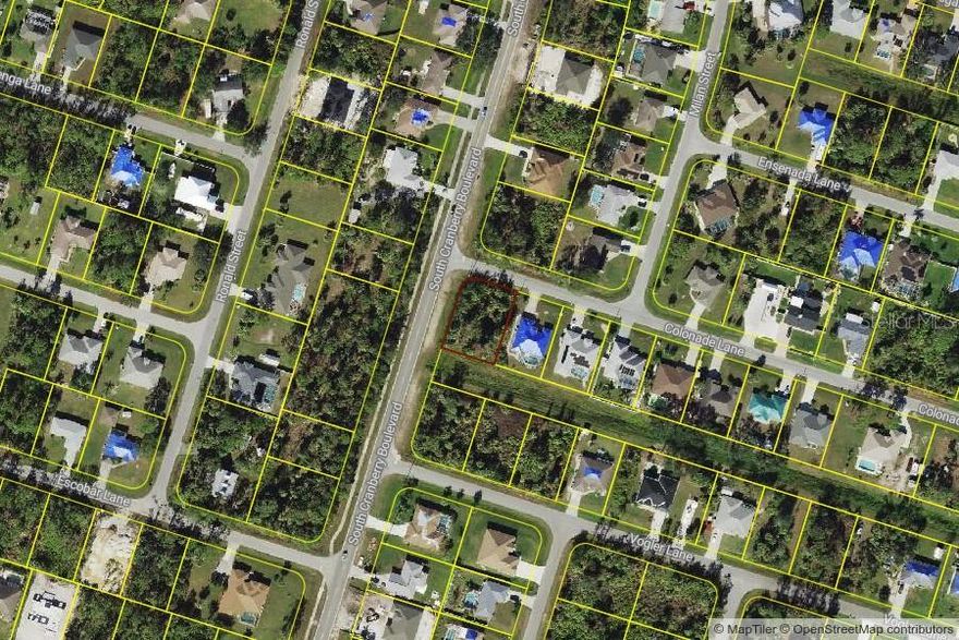 Oversized city water lot with 50 ft easement, that gives you additional privacy. Property is located in lovely neighborhood in the flourishing city of North Port, home of the Atlanta Braves Spring Training. Minutes away from the North Port Aquatic, Center, the NEW water park that features a 25-meter stretch pool, three slides, and a lazy river. Centrally located to US-41, I-75, schools, Suncoast Technical College, Shannon Staub Library and plenty of grocery & retail shopping, and dining. Close to Venice, Port Charlotte and Punta Gorda. Convenient access to a magnitude of golf courses, world class fishing, boating and stunning gulf beaches!