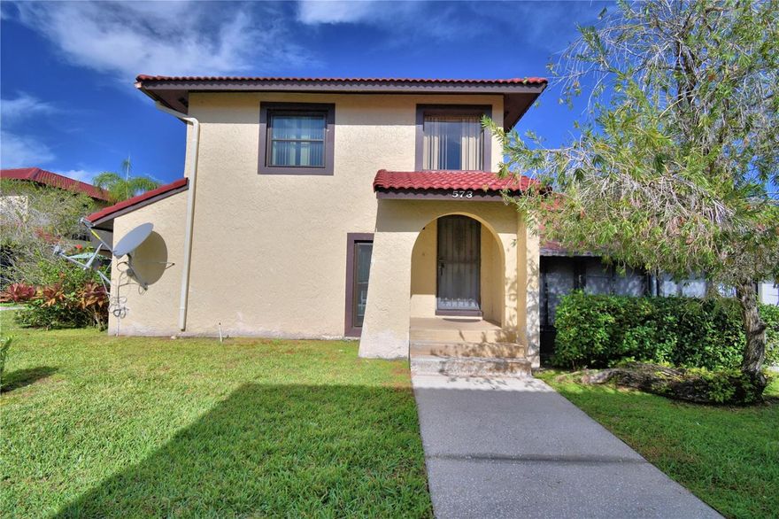 Priced to sell, an ideal opportunity for buyers looking to create instant equity while making it their own, this is a true diamond in the rough! This Kissimmee townhouse is conveniently located and has an a affordable entry point with tremendous potential! The open floor plan offers flexibility and flow, featuring three bedrooms, two full baths, and a convenient half bath downstairs. Storage closet near the stairs, and a indoor utility closet hide the washer and dryer, located on the first floor. The kitchen has lots of cabinets and a pantry, along with a dinette space for casual dining (and more storage!) while having a dedicated space off the great room for more formal dining. The upstairs has all three bedrooms, with bedroom 2 & 3 sharing a full bathroom, the primary has its own private bathroom and walk in closet. Enjoy the added bonus of a private patio, ideal for relaxing or entertaining (with extra outdoor storage as well) along with community clubhouse, pool and playground. Centrally located for easy commuting and everyday convenience, the home also benefits from a monthly HOA that covers exterior maintenance and lawn care—plus a recently updated HVAC system, adding peace of mind while you focus on making the space your own. Located in the heart of Kissimmee, this townhouse offers exceptional convenience for daily commuting and everyday living. With easy access to major roadways, shopping, dining, and nearby employment hubs, getting where you need to go is refreshingly straightforward. Whether you’re heading to work, running errands, or enjoying all Central Florida has to offer, this centrally positioned community makes it easy to stay connected without sacrificing comfort or value. Call today to grab this affordable townhome with so much potential!