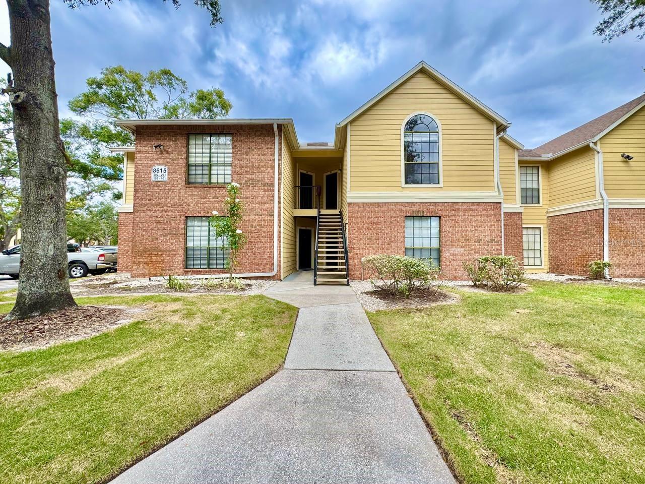 Welcome to this beautifully updated 2-bedroom, 2-bathroom second-floor condo in the desirable Grand Reserve. Freshly painted throughout, this home boasts refinished hardwood floors, soaring ceilings, and an open floorplan that creates a bright, airy atmosphere. The kitchen is a dream for any home chef featuring stainless steel appliances, granite countertops, a tile backsplash, and ample cabinetry for all your storage needs. Crown molding and ceiling fans throughout add an elegant and comfortable touch. The spacious primary suite offers a relaxing retreat with a granite vanity, walk-in shower/tub combo, and walk-in closet. Step outside to your large private balcony, complete with storage closets, perfect for enjoying the Florida breeze. Enjoy resort-style living with amazing community amenities, including a sparkling pool, clubhouse, and tennis courts. Conveniently located near shopping, dining, and major highways this condo truly has it all! Dont miss your chance to live this stylish and move-in-ready home in Grand Reserve schedule your private tour today! In addition to the advertised base rent, all residents are enrolled in the Resident Benefits Package (RBP) for $50.00/month which includes HVAC air filter delivery, credit building to help boost your credit score with timely rent payments, utility concierge service making utility connection a breeze during your move-in, and much more! More details upon application. Washer and dryer are included for your convenience. Trash included in rent. Sorry, no pets. Vacant and Available now!