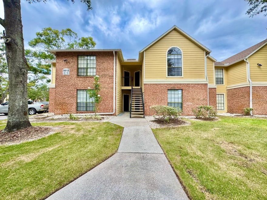 Welcome to this beautifully updated 2-bedroom, 2-bathroom second-floor condo in the desirable Grand Reserve. Freshly painted throughout, this home boasts refinished hardwood floors, soaring ceilings, and an open floorplan that creates a bright, airy atmosphere. The kitchen is a dream for any home chef featuring stainless steel appliances, granite countertops, a tile backsplash, and ample cabinetry for all your storage needs. Crown molding and ceiling fans throughout add an elegant and comfortable touch. The spacious primary suite offers a relaxing retreat with a granite vanity, walk-in shower/tub combo, and walk-in closet. Step outside to your large private balcony, complete with storage closets, perfect for enjoying the Florida breeze. Enjoy resort-style living with amazing community amenities, including a sparkling pool, clubhouse, and tennis courts. Conveniently located near shopping, dining, and major highways this condo truly has it all! Dont miss your chance to live this stylish and move-in-ready home in Grand Reserve schedule your private tour today! In addition to the advertised base rent, all residents are enrolled in the Resident Benefits Package (RBP) for $50.00/month which includes HVAC air filter delivery, credit building to help boost your credit score with timely rent payments, utility concierge service making utility connection a breeze during your move-in, and much more! More details upon application. Washer and dryer are included for your convenience. Trash included in rent. Sorry, no pets. Vacant and Available now!