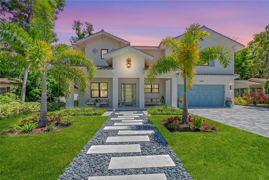 Welcome to your dream home on Venice Island! This 2023 custom-built residence boasts luxury at every turn, offering a perfect blend of comfort, style, and convenience. Situated just a few blocks from pristine beaches and 1 block to charming downtown shops, restaurants, and sport courts. The historic districts offers two spectacular walking parks with magnificent trees and plantings just steps away.

Constructed at a 14’ elevation out of the flood zone and spanning over 3300 square feet across two levels, this immaculate home features 5 bedrooms and 4 full bathrooms, providing ample space for both relaxation and entertaining. Step inside to discover a world of elegance, with high-end finishes and attention to detail.

The heart of this home is undoubtedly the great room with gourmet kitchen, equipped with top-of-the-line appliances designed for culinary excellence. Imagine preparing meals while enjoying views through expansive Origin glass walls of your lushly landscaped backyard oasis, with separate pool and spa, and preferred southern exposure, perfect for soaking up the Florida sun or hosting gatherings with friends and family.

First floor owner’s suite and split study/bedroom with walk in closets. A VIP suite and 2 additional bedrooms upstairs with kitchenette and a spacious loft adds versatility for guests.

Outside, the meticulously landscaped grounds feature landscape architecture and artificial turf designed by JBran, ensuring ultra-low maintenance and year-round beauty. Whether you're lounging poolside, or simply unwinding in the serene surroundings, this outdoor paradise is sure to impress.

Don't miss the opportunity to make this exceptional property your own slice of paradise on Venice Island. Schedule your private showing to see the coastal lifestyle you've always dreamed of! Ask to see the feature sheet for more details. Furnishings negotiable.