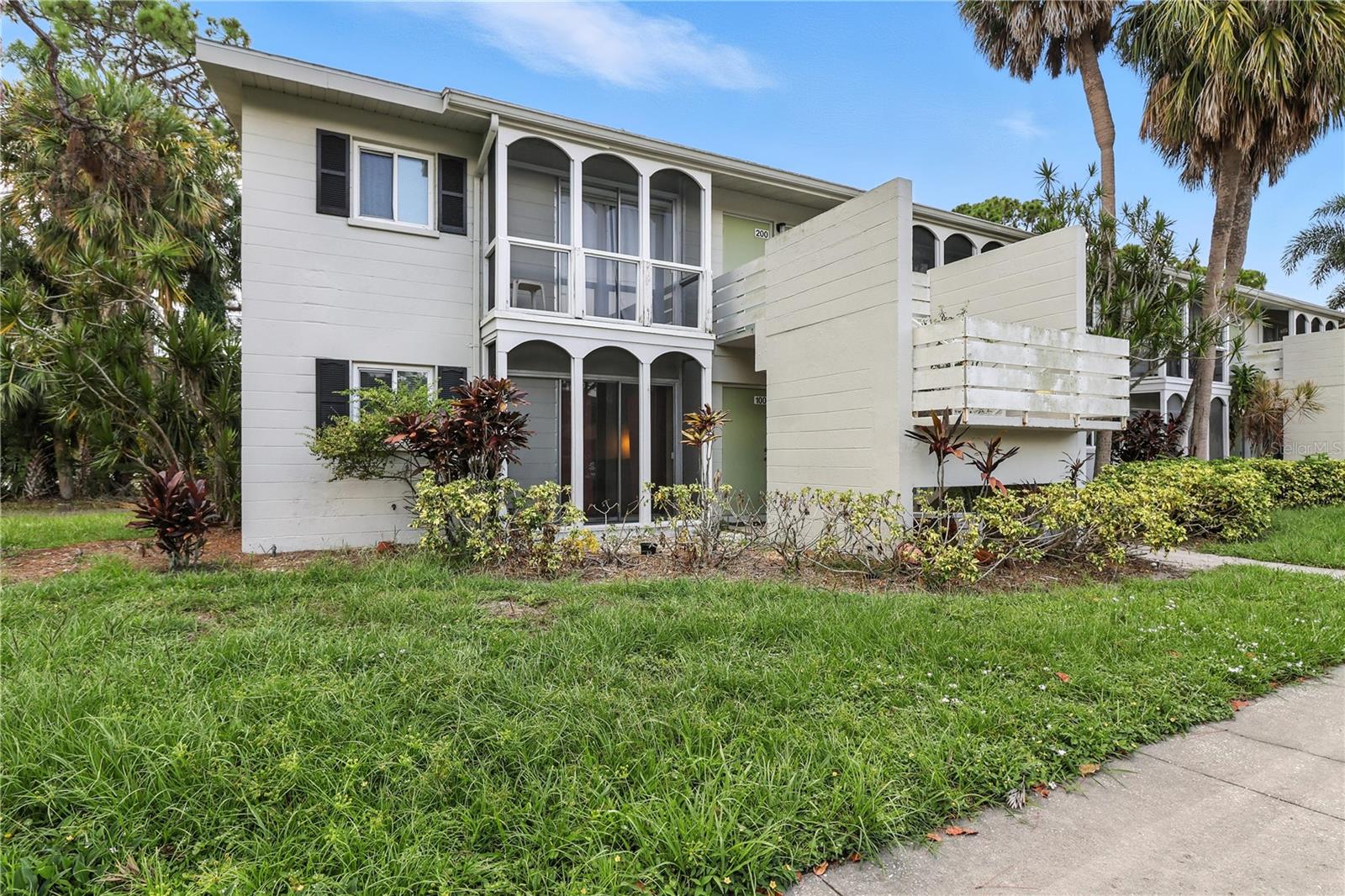 One or more photo(s) has been virtually staged. LOCATION, LOCATION, LOCATION!!! This adorable 1 bedroom/ 1 bathroom ground floor end unit is just minutes (1 mile) from beautiful downtown Sarasota. Tile floors run throughout the living room, kitchen and bathroom, with bamboo flooring in bedroom. Slider doors allow for plenty of natural light and lead to a screened in front porch. The condo association is under new management and many improvements are underway. Four new commercial Speed Queen washers and driers are scheduled to be installed in the onsite laundry room this year. This unit is NOT in a flood zone and did not experience any flood/hurricane damage. Each unit has one assigned parking space; additional guest parking in lot.
Current tenant is in the process of moving out; unit will be vacant by September 1st. No CDD fees, current HOA fees are $315/month and covers water. A special assessment of $1,500 was paid by seller in July and another $2K asssessment will be paid in September 2025. The stovetop is cracked and will be replaced prior to closing.