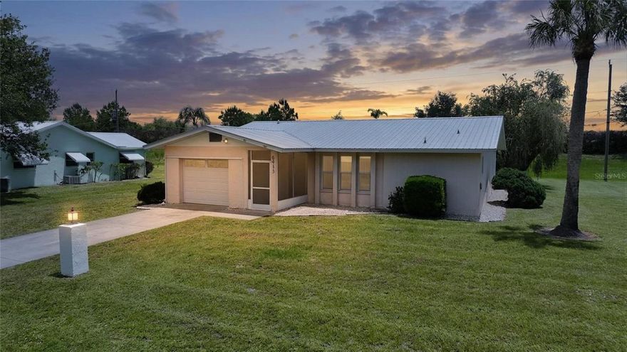 Tucked away in the desirable Sunnybreeze community sits a rare opportunity you don’t see every day… a concrete block home with a metal roof sitting on a lot and a half! The extra space gives this property room to breathe, whether you’ve been dreaming of more outdoor entertaining space or simply not feeling stacked on top of your neighbors. Inside, this two bedroom, two bathroom home feels crisp, clean, and completely move-in ready. Tile floors run throughout the home for easy maintenance, the galley kitchen is functional and efficient, and the primary suite offers a walk-in closet for extra storage. One of the best surprises is the bonus room at the back of the house… the perfect flex space for movie nights, a home office, hobby room, game room, or whatever fits your lifestyle best. The one car garage is just another added bonus And let’s talk location because Sunnybreeze has quietly become one of those hidden gem neighborhoods people love once they discover it. You’ll enjoy convenient access to downtown Arcadia, Punta Gorda, I-75, the airport, medical facilities, Florida beaches, and even a neighborhood boat ramp for weekends spent on the water. This one checks a lot of boxes… and then adds a few extras you didn’t even know you wanted.