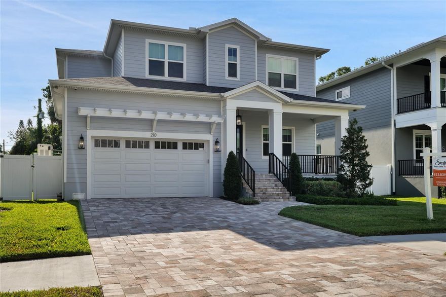 STUNNING MODERN CRAFTSMAN STYLE POOL HOME   BUILT IN SUMMER OF 2021. Ideally located IN SOUTH. THIS CHIC MODERN RESIDENCES OFFERS  JUST UNDER 4200 sq ft.,  OF OPEN BRIGHT BEAUTIFUL SPACE.  5 BEDROOMS, ALL WITH EN-SUITE BATHS   ROMANTIC MASTER SUITE HAS SPA BATH WITH WALLS OF PORCELAIN WITH A STANDING TUB. A  OVERSIZED SHOWER AND DUAL OVERSIZED WALK IN CLOSET.  Upstairs you will love the large perfect laundry room.  AMAZING GOURMET KITCHEN. WITH OVERSIZED ISLAND  WITH  QUARTZ STONE  TOPS.  INTERIOR FEATURES INCLUDE HIGH CEILINGS, FLOOR TO CEILING DOORS AND WINDOWS. THERMADOR APPLIANCES WITH GAS STOVE .  BUTLERS PANTRY, Outdoor Kitchen and dining area.  TOP OF THE LINE  FULL HOME GAS GENERATOR.  FULL HOME WATER FILTRATION SYSTEM.  FIRST FLOOR LARGE BEDROOM WITH LARGE SHOWER BATH.  FROUNT PORCH. ENDLESS HOT WATER WITH 2 TANKLESS WATER HEATERS. FULL ELABORATE ALARM AND SOUND SYSTEMS.  Eight foot tall solid wood doors, 10' celling with crow.  Brick paver driveway.   THIS WILL GO FAST.