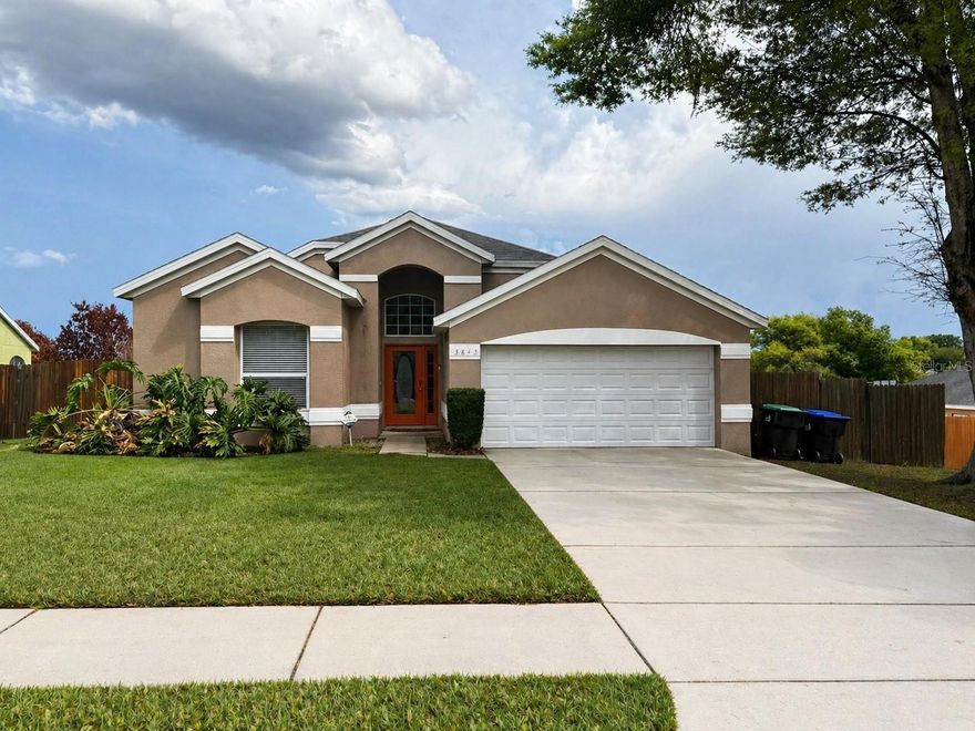Welcome to this beautifully maintained one-story home located in the desirable Silver Ridge community! This spacious 3-bedroom, 2-bath residence offers comfort, functionality, and charm all in one.

Step inside to a large, inviting entryway that sets the tone for the open and airy layout. The home features ceramic tile flooring throughout, providing both durability and easy maintenance. The kitchen is equipped with stainless steel appliances, rich wood cabinetry, and ample space for cooking and entertaining.

The primary suite is a true retreat, complete with a large garden tub, perfect for relaxing after a long day. The additional bedrooms are well-sized and ideal for family, guests, or a home office.

Enjoy outdoor living in the oversized backyard, situated on over a quarter-acre lot—plenty of space for gatherings, pets, or future additions.

This home combines space, style, and value in a sought-after community. Don’t miss your opportunity—this one won’t last long!