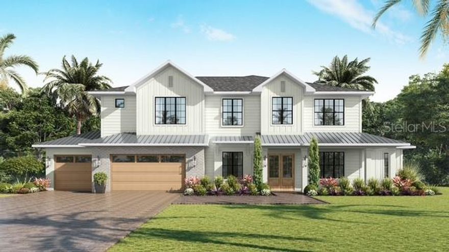 Under Construction. Beautiful new construction home by Momentum Homes on a large 110x110 corner lot, conveniently located in the center of South Tampa.
Projected completion April 2026. This elegant home features 5 bedrooms, 5 1/2 baths, with over 4,700 sq ft of living space. Designed for today’s
modern living with additional office/den, open kitchen with a large island, custom cabinetry, Thermador appliances, adjacent breakfast nook and
large walk-in pantry + a formal dining room AND a separate guest-suite completes the first level. Expansive glass doors open to a large covered
porch including an outdoor kitchen, completed by a great pool and spa as well. Upstairs, the home offers a spacious primary suite with a
spa-inspired bathroom and a large walk-in closet. Three additional secondary bedrooms, all with en-suite baths and walk-in closets. In addition
the large bonus room features a built-in bar. Every detail of this residence reflects the craftsmanship and quality Momentum Homes has become
known for. Did we mention a 3 car garage as well? Centrally located, with proximity to Bayshore Boulevard, downtown, and some of the best
dining in South Tampa — as well as access to top-rated schools within the Plant High School district. Additional features include wood flooring
through-out, except in wet areas, Gyp-Crete concrete floor insulation on second level, Impact windows, metal roofing on porches, decorative
Hardie Board & Batten on exterior and extensive landscape package.