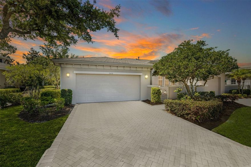 Welcome to this meticulously maintained 3-bedroom, 2 bath villa with almost 1800 sq. ft. of living space plus a private front courtyard and a screened rear lanai located in Kings Point, a premier 55+ community in West Central Florida. This home has had only one owner, and she selected high-end upgrades at the time of construction, and it shows throughout! The beautiful hardwood floors strike you as you enter and continue throughout the living, dining, and bedrooms with tile in the kitchen, bathrooms, and bonus room. NO carpet in this home! The great room has a tray ceiling with crown molding and an adjacent bonus room for your office or reading sanctuary. The adjoining open kitchen has an over-sized breakfast bar, granite countertops, 42” maple cabinets, a gas stove, and a solar tube for added natural light.  Entertaining is a breeze in this home! The spacious primary bedroom is at the rear of the home with high ceilings, 2 closets, a ceiling fan and a linen closet.  The ensuite bathroom offers separate vanities, a soaker tub, step-in shower and private water closet. Bedrooms 2 and 3 are also very spacious and are on opposite sides at the front of the home.  Each have ample closet space.  They share the guest bathroom conveniently located near the front of the home.  The owner currently uses the front bedroom as an office/den.  That bedroom overlooks the oversized, private open courtyard at the front of the home.  What a great space for morning coffee, evening beverages or a family BBQ! There’s also a screened lanai at the rear of the home with a peaceful view of the pond and golf course. Yet more space to relax!  A full 2-car garage provides room for cars plus storage. This home is only steps away from the Kings Point South Club with its resort style pool, café, “Cheers” sports bar and weekly activities.  New roof in October of 2025 and new HVAC in February of 2026 (with a 10-year transferrable warranty)!  This is worry- free living at its best as the monthly fee covers lawn care, roof repair/replacement, building painting, water, sewer, cable tv and internet and pest control. Conveniently located near beaches, medical facilities, theme parks, and major sporting venues, Kings Point is a golf cart friendly community that offers 5 pools, jacuzzi, sauna, steam room, tennis, pickleball, lawn bowling, a 850 seat theater with shows and parties, a state of the art fitness center, a wood shop, ceramic/pottery room, sewing room, cafes and its own sports bar! There are over 100 clubs and activities for you to enjoy! All of this within a private, gated community with 24-hour manned gates! If you’re looking for a home, large enough for all your visiting friends and family, this home is for you! Paradise is waiting! This is a must-see home! Priced to sell so call today!
