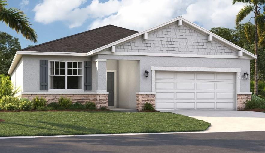 One or more photo(s) has been virtually staged. Under Construction. Experience the convenience and accessibility of this incredible location. Located off Florida's Turnpike, enjoy easy access to downtown Leesburg, Orlando, and the Mount Dora area. Running errands or grocery shopping is a breeze, as downtown Leesburg's major shops and restaurants are just minutes away. If you seek an active lifestyle and a love of the outdoors, you'll find numerous parks, lakes, golf courses, and nature preserves nearby. Soak in panoramic views from the Lake Apopka Loop Observation Tower or the Green Mountain Scenic Overlook, and visit the tranquil Flat Island Preserve—all just a short drive away! Discover a world of enjoyment and relaxation right outside your door. Relax at the neighborhood pool with cabana, play on the playground, or spend quality time with your furry friend at the dog park.
The Seaton is the perfect home for every buyer. Step outside your front door or two-car garage into a bright and spacious living area with an open kitchen overlooking the family room, with access to a large covered deck for those who enjoy outdoor activities or entertaining! This ideal layout features three bedrooms, three bathrooms, a laundry room, and more. The secluded primary suite has all the privacy you need; dual sinks, a large closet, and extra linen storage make it feel like nothing else matters except comfort and relaxation. Get ready to settle down somewhere special new construction could be just what you've been looking for!