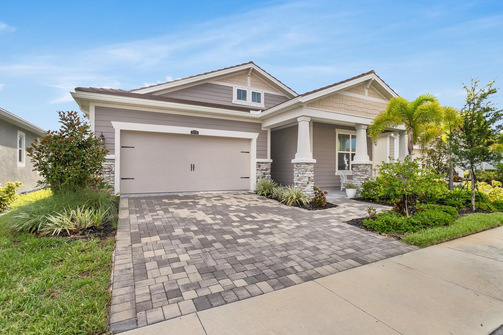 Welcome to your dream home in the sought-after gated community of Sunrise Preserve in Sarasota! Built in 2023, this immaculate 3-bedroom, 2-bathroom home with a dedicated office/den is move-in ready and features numerous upgrades, including a whole-house Generac generator, which provides peace of mind during storms or power outages.
Step inside to discover an elegant, open-concept floor plan with soaring 10-foot tray ceilings, crown molding, and sleek 12x24 tile throughout the main living areas. The chef’s kitchen features stainless steel appliances, a spacious island with breakfast bar seating, and a cozy dining nook — ideal for everyday meals or entertaining guests.
The primary suite offers a peaceful retreat, complete with a spa-inspired bath featuring dual vanities and a glass-enclosed shower. French doors lead to a private office, perfect for remote work or creative pursuits. Two additional bedrooms provide flexibility for family or visitors.
Step outside to a fenced-in backyard designed for relaxation, play, or outdoor dining — with ample space for pets or a future pool.
Sunrise Preserve is renowned for its resort-style amenities, which include a heated pool, clubhouse, fitness center, tennis and pickleball courts, bocce ball courts, and scenic walking paths. With low HOA fees and no CDD, plus a location just minutes to shopping, dining, Legacy Trail, and top-rated schools, this home delivers luxury and lifestyle in one perfect package.