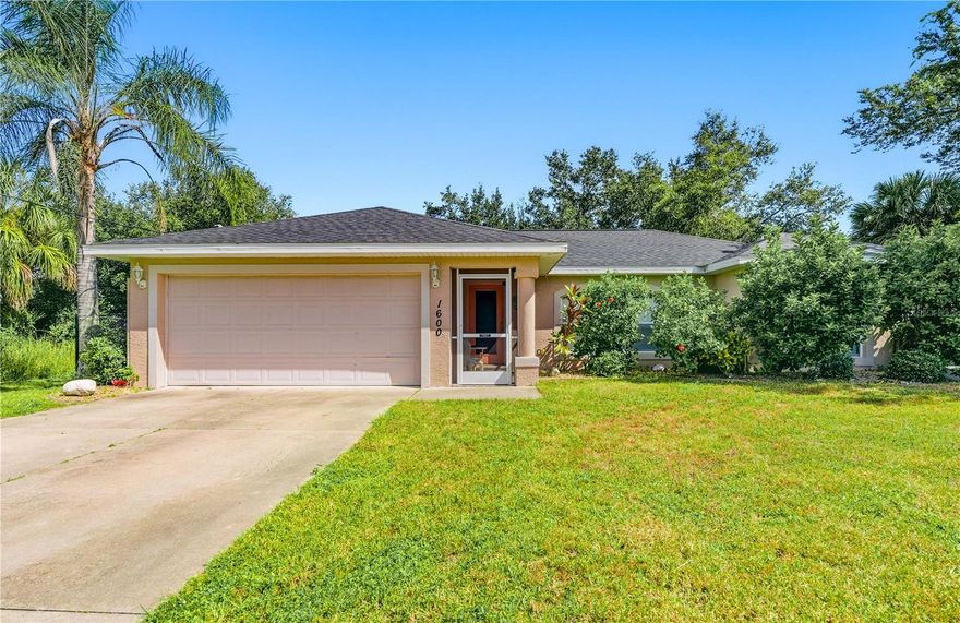 Welcome to this beautifully maintained North Port home, perfectly situated on a spacious double lot (the lot is to the left). This property features a brand-new roof and gutters, recently replaced in October 2025. Step inside to find a light and bright interior featuring a split floorplan with tile flooring throughout. Enjoy the whole-house reverse osmosis system offering high-quality water for drinking and everyday use. Step outside to the beautiful in-ground pool, perfect for cooling off on warm Florida days, entertaining guests, or simply relaxing in your backyard retreat. The fully fenced yard offers privacy and security, making it ideal for pets, gardening, or outdoor gatherings.
Additional highlights include an irrigation system that keeps your lawn and landscaping looking vibrant year-round, and shutters for window protection, offering extra security and storm preparedness. The extra lot provides endless possibilities — whether you envision adding a detached garage, workshop, guest suite, or simply enjoying the added space for recreation and future expansion.
Located in a quiet, established neighborhood, this home offers the perfect balance of peace and convenience. You’ll be just minutes from shopping, dining, parks, schools, and easy access to I-75 for commuting or trips to nearby Gulf beaches. With its thoughtful upgrades, spacious layout, and desirable outdoor features, this property is a rare find in the heart of North Port. Don’t miss the opportunity to make it yours!