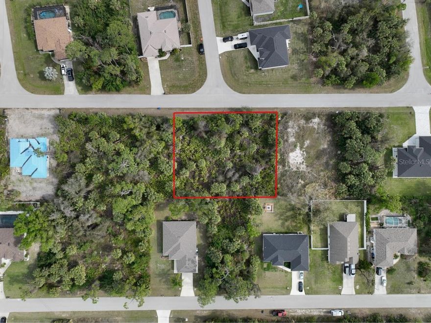 Oversized 0.46-acre double lot in a quiet residential area of North Port, priced near single-lot values! Zoned RSF-2 with no HOA, no CDD, and no deed restrictions, this high-and-dry property offers flexibility to build a spacious single-family home with room for a large side yard or future outdoor space. Conveniently located near I-75 and US-41, shopping, dining, schools, and parks, with beaches and the Braves Spring Training Stadium within easy driving distance. A July 2025 environmental inspection identified potentially occupied gopher tortoise burrows on the property; a commonly used and cost effective solution is to relocate a single burrow from one lot to the adjacent one and keep it as open green space, allowing construction on the other. Environmental report and cost estimates available upon request. Buyer to verify all zoning, permitting, and environmental requirements. At this sub $25k price point, this double lot offers rare size, flexibility, and long-term upside in a rapidly growing market.