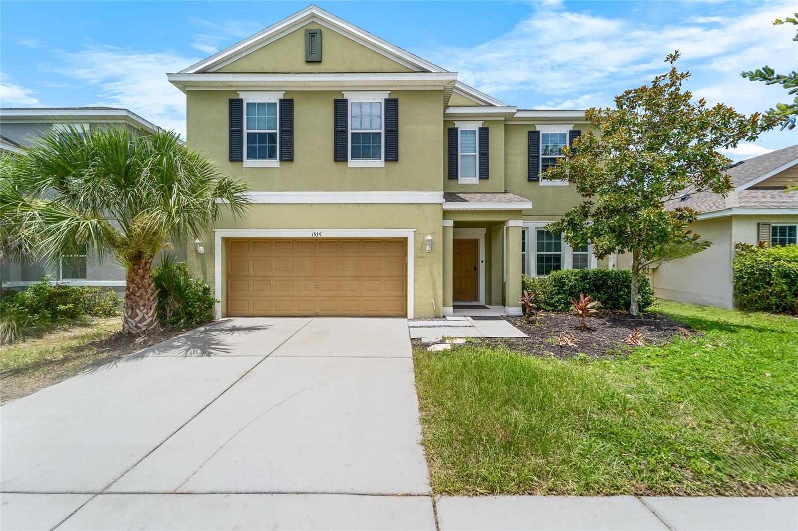 Welcome to this beautifully updated 3-bedroom, 2.5-bath home with a 2-car garage, offering nearly 2,500 sq. ft. of stylish living space. With no CDD fees and a low HOA, this home blends comfort and value. Elevated ceilings and fresh interior paint create a bright, open feel, while the modern kitchen features sleek stainless steel appliances. The spacious primary suite offers plenty of room to unwind, and the updated loft adds flexible space for an office, media room, or play area. Experience the advantages of solar power through our paid-off solar panels for energy efficiency and a fully fenced backyard oasis, complete with paver landscaping for low-maintenance living. The enclosed lanai provides a private retreat perfect for year-round relaxation or entertaining. Furnishing options available. Conveniently located just 20 minutes from Downtown Tampa, 30 minutes from Busch Gardens, and minutes from Brandon Mall and St. Joseph's Hospital-South. Schedule your private showing today!