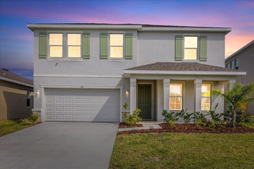 One or more photo(s) has been virtually staged. Welcome to Mangrove Manor, a beautifully crafted two-story home featuring block construction on both levels. This 5-bedroom, 3-bath home offering bright, open living and peaceful pond views in the heart of Apollo Beach. The spacious kitchen flows into the great room and dining area, opening to a covered lanai perfect for relaxing or entertaining.
The first floor includes a versatile flex room, a comfortable guest bedroom, and a full bath. Upstairs, a generous bonus room with a walk-in closet provides space for work or play. The primary suite features a dual vanity bath, joined by three additional bedrooms, a third full bath, and a convenient laundry room. Thoughtful storage is found throughout the home.
Ideally located just off US HWY 41, you’ll enjoy quick access to Tampa, St. Petersburg and Sarasota, as well as nearby marinas, parks, and local dining. Everyday essentials are close at hand with shopping centers, medical offices, and healthcare providers only minutes away.
A fresh start in a welcoming community—Mangrove Manor offers comfort, convenience, and easy coastal living.