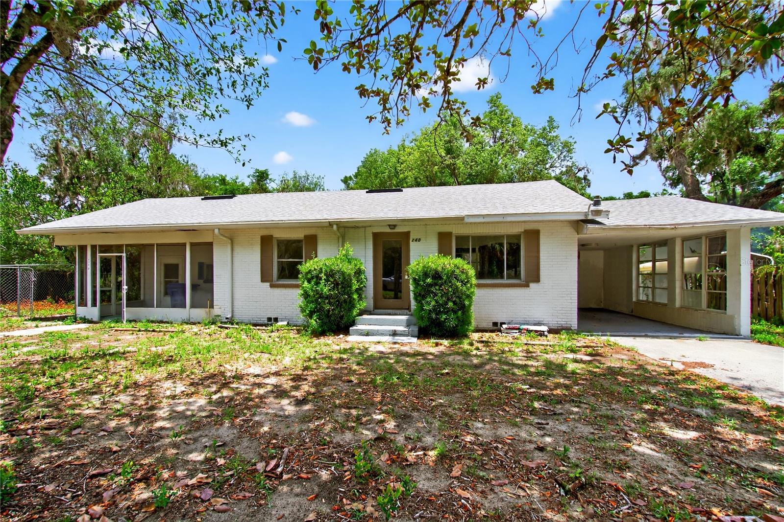 Investment opportunity in the heart of DeLand. This income-producing duplex offers flexibility for investors or owner-occupants looking to live in one unit and rent out the other. The main unit features two bedrooms and one bathroom with an open layout and updated luxury vinyl plank flooring throughout. The second unit is a private-entry studio with the same modern flooring and a screened-in front patio, perfect for enjoying the Florida weather. A one-car carport provides covered parking or additional storage. The roof was replaced in 2023, offering peace of mind for years to come. Located just minutes from charming downtown DeLand, with convenient access to shopping, restaurants, and entertainment, this property is a smart addition to any real estate portfolio.