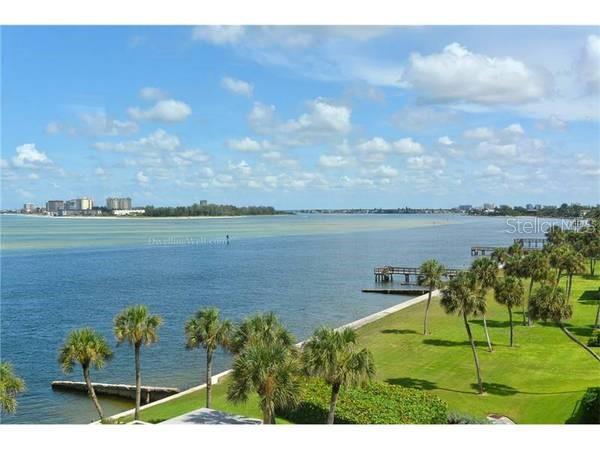 ENJOY INCREDIBLE SUNSETS AND BREATHTAKING VIEWS OF BIG PASS AND DOWNTOWN FROM TWO LARGE BALCONIES, ONE ENCLOSED AND ONE OPEN-AIR! UNIT INCLUDES DESIGNER KITCHEN WITH GRANITE COUNTERS, UPDATED BATHROOM, MARBLE FLOORING, NEW GE PROFILE APPLIANCES, REFRIGERATOR, RANGE, MICROWAVE, AND DISHWASHER. LARGE 2 CAR GARAGE WITH STORAGE CABINETS. CLOSE PROXIMITY TO RESTAURANTS AND SHOPS OF SIESTA VILLAGE.