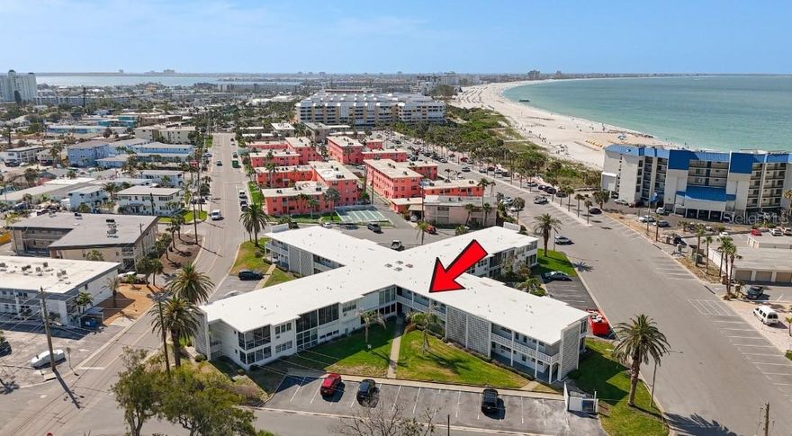 ALL Ages Welcome at this perfectly located little Beach Gem with a view of the Gulf! This 2nd floor, 1 bedroom condo at Sunset Plaza could be just the One! As soon as you
enter the abundant natural light and the 9Ft ceilings invite you to relax and start looking for
your flip flops! Updates include updated windows, newer kitchen and appliances, updated bath,
and laminate flooring throughout. The southwest facing Florida room will be your favorite spot.
And the open floorplan feels more spacious that the 595 SqFt. This small 2 story community in
the “X” shaped building is located just 2 blocks off Gulf Blvd, steps from Upham Beach ( the
north end of award winning St Pete Beach ), Blind Pass channel is just steps away. You’re
literally minutes from all the Beach-loving Lifestyle you’ve been dreaming of has to offer! This
condo is available turn-key with owners removing a few personal items. Separate private
storage closet and 3 month rentals allowed, but no pets please. Brand new laundry available on
first level. St Pete Beach has So much to offer – door to door Freebee golfcart service to
anywhere on StPete Beach and the SunRunner express bus from St Pete Beach directly into
downtown St Petersburg, and the Red Trolley that runs from Pass-A-Grille to Clearwater Beach,
you hardly need a car at all ! Find your Beach bag and come check out this wonderful Condo.