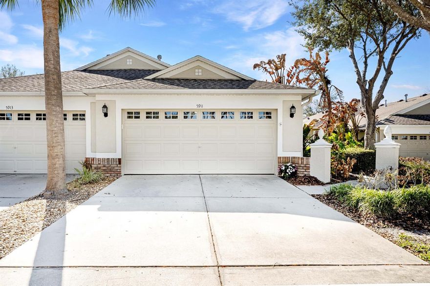 Perfectly positioned waterfront living. In the tucked away village of Phoebe Park in FishHawk Ranch this villa provides residents a lifestyle with a gated entrance, dedicated pool, clubhouse, sidewalks, and maintenance-free living. The thoughtful floor plan includes a split bedroom layout, open-concept family room with dining space, dedicated sitting area, and extended screened lanai. The spacious kitchen offers a moveable island ideal for casual dining or gatherings. The upgraded stainless steel appliances include a natural gas, convection stove where you have precise, immediate heat control allowing your inner Julia Child to come out. You will find the kitchen is the heart of the home with upgrades include stone counters, decorative backsplash, cabinets, and motion sensor under-cabinet lighting.
Pride of home ownership is evident, showcasing meticulous care and high-end upgrades. 
The private screened lanai creates the perfect setting for year-round enjoyment which offers ceramic tile flooring, a covered sitting area, and perfectly appointed views of pond and conservation area for watching nature to your hearts content. 
The primary suite supports relaxation with a newly remodeled walk-in shower featuring leathered granite countertops, dual sinks, his and hers closets with custom storage system, and a private water closet. Your retreat provides private sliding door access to the lanai so you can enjoy morning meditation without disrupting other family members.
This ground level villa continues with two additional guest rooms, a full bathroom with shower/ tub combo, laundry room, and 2-car garage. 
Added plus are the gas appliances (stove, dryer, water heater, and heating).
Located within proximity to the private pool, clubhouse, and FishHawk Creek Elementary, this maintenance-free community is situated in the award-winning FishHawk Ranch, renowned for its 28 miles of nature pathways and A-rated schools: FishHawk Creek Elementary, Randall Middle, and Newsome High. Revel in the multitude of FishHawk's amenities to include a state-of-the-art sports complex, several clubhouses, pickleball courts, tennis club, skate and dog parks, four resort-style pools, and centrally positioned community Park Square. FishHawk Ranch is 20+ miles inland, far enough away to weather Florida's storms, which also includes underground utilities. FishHawk Ranch is a reasonable 45-minute drive to Tampa International Airport and award winning beaches.