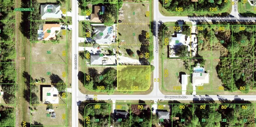 Nice OVERSIZED CORNER LOT.  15 MIN TO PUBLIC BEACHES.  CITY WATER.  CLOSE TO SHOPPING CENTERS.  Come and build your dream home and enjoy Florida!!!
