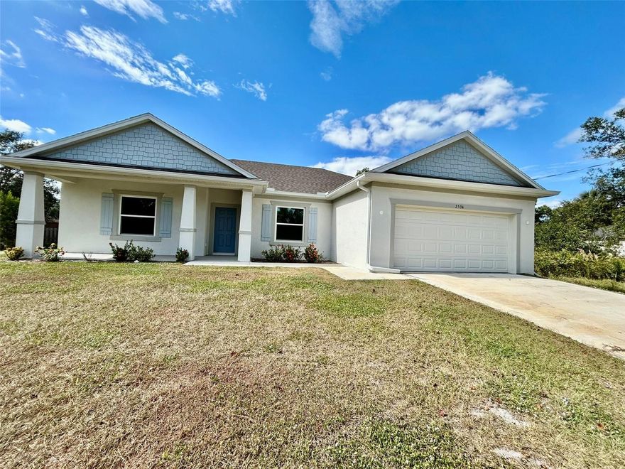 Be the very first to live in this brand-new 4 bedroom, 2 bathroom home located in the heart of North Port! This beautiful new construction offers an open-concept floor plan filled with natural light, featuring marble tile flooring throughout the main living areas and plush carpet in the bedrooms. The modern kitchen includes stainless steel appliances, quartz countertops, a large center island, and ample cabinet space—perfect for everyday living and entertaining. The spacious primary suite offers a private ensuite bathroom with dual sinks and a walk-in closet. With a 2-car garage, laundry room, and energy-efficient design, this home provides both style and convenience. Located in a quiet, growing neighborhood close to shopping, dining, schools, and a short drive to the beautiful Gulf beaches! First month’s rent and security required.