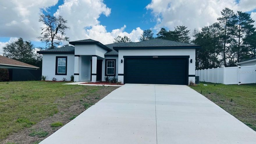 Welcome to this stunning brand-new 4-bedroom, 3-bath, 1891 sq ft home in the highly sought-after Marion Oaks, Ocala! This modern gem is completely finished with no detail overlooked, featuring high-quality finishes, all new appliances, a spacious kitchen with dining area, and a covered garage. Enjoy the bright, open living spaces, spacious layout, and a large backyard perfect for relaxing, entertaining, and embracing nature and tranquility. Perfectly located for convenience and lifestyle, this home offers an exceptional design at an incredible value – just $317,000. Don’t miss your chance to own a move-in ready home in one of Ocala’s most desirable communities!