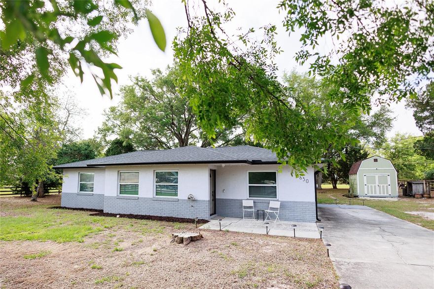 If you’ve been dreaming of a little space, fresh air, and quiet mornings under the shade of beautiful Florida oaks, this property delivers with just over 1 acre. The fully fenced yard is shaded by large mature live oaks, creating the perfect setting for relaxing afternoons, gardening, animals, or enjoying a homestead-style lifestyle. A new shed provides additional storage for tools, hobbies, or outdoor equipment.

Major updates, including a roof (2022), HVAC (2020), water heater (2021), well pump, tank and switch (2022), and drainfield (2017).

Enjoy the charm of small-town living with convenient access to nearby amenities, located just minutes from The Villages, about 30 minutes to I-75, 45 minutes from the Paddock mall, and approximately one hour to Orlando.