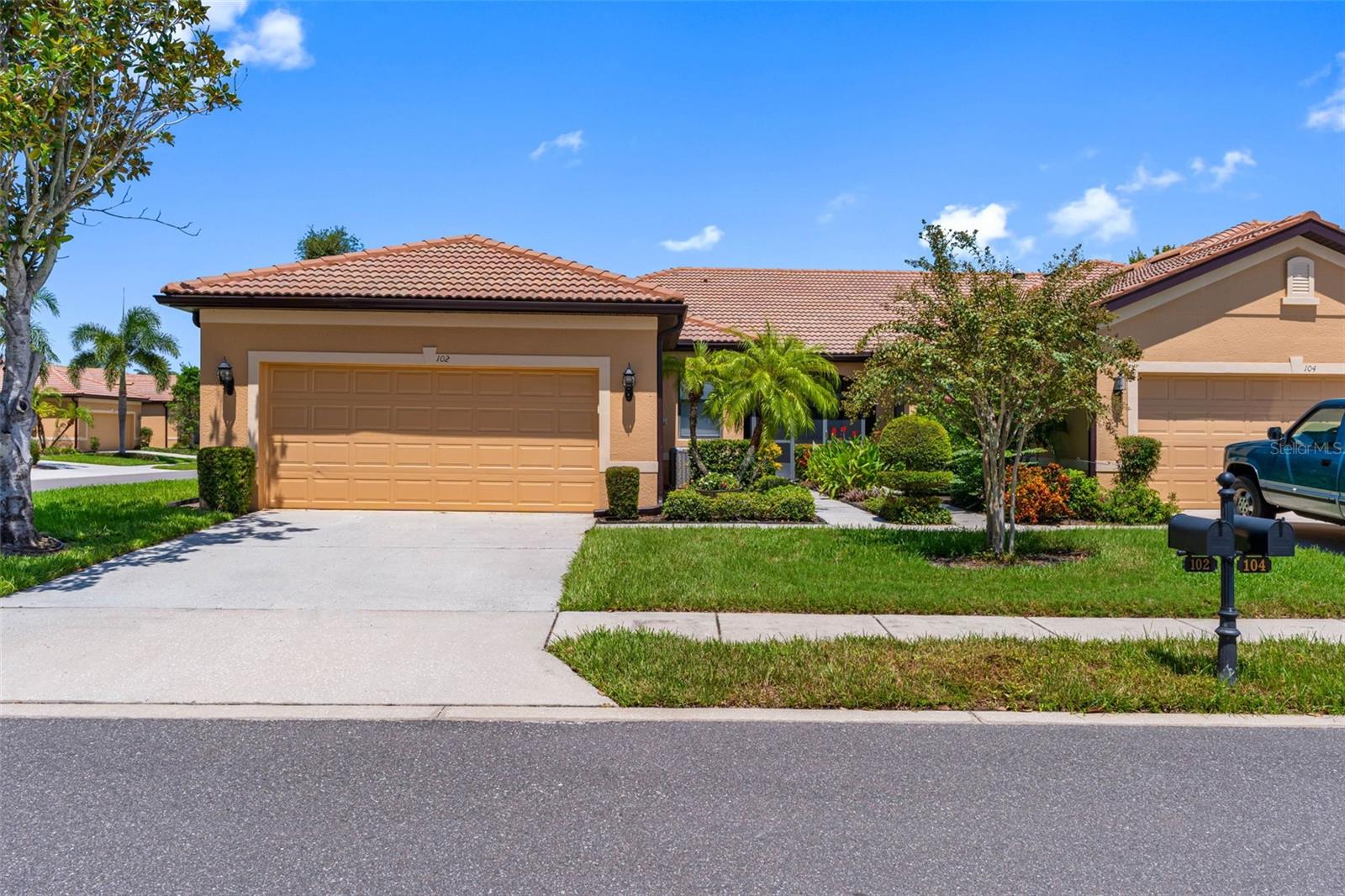 *** LUXURY 55+ LIVING IN DEL WEBB *** NO CDD FEES *** END UNIT *** POND VIEW *** COVERED LANAI WITH EXTENDED SCREENED ENCLOSURE AND RETRACTABLE AWNING *** ALL APPLICANCES INCLUDED*** A MUST SEE 2/2/2 villa in the beautiful, active, maintenance free Del Webb 55+ community. This MOVE IN READY single story 1616 Sq ft home will AMAZE you as you walk through the private screened in front porch, accented with a custom glass door. Foyer features newer vinyl plank flooring, and 5 ¼ inch baseboards, that extend throughout the ENTIRE home. This home offers a 2 Bedroom split floor plan, in addition to a den/office that can be used as a third bedroom, office space or hobby room. The kitchen has solid surface counter tops with a tiled backsplash, custom pull out drawers in the cabinets, newer appliances, breakfast nook and custom shelving in the pantry. The Great room/dining room combo are both very spacious and have crown molding and custom decorative molding on the walls. Great room features a sliding glass door that leads you out to the INCREDIBLE extended covered, screened in lanai with serene pond views. The lanai is truly an extension to the peaceful living of this home and community. The Primary bedroom is very spacious with large windows and a large walk-in closet with custom closet system. The master bath has an easy walk-in tiled shower with all new lighting and mirrors. Secondary bathroom has also been updated with new lighting and mirror. Inside utility room has newer washer and dryer, that stay with the home, and large cabinets for storage. There is also a laundry tub in the large 2 car garage, with extensive shelving for storage. THIS HOME IS TRULY THE DEFINITION OF MOVE IN READY ***New water heater 2020, new AC 2024, new paint 2022, new flooring and baseboards 2022, new water softener 2022, updated lighting throughout home 2022. The community has so much to offer for that active lifestyle ***MULTIPLE HEATED POOLS, HOT TUB, PUTTING GREEN, BOCCE BALL & SHUFFLEBOARD COURTS, PICKLEBALL COURTS, TENNIS COURTS, WALKING TRAILS & LIGHTED GAZEBO TO ENJOY THE SPECTACULAR SUNSETS! 14,000 SQ. FT. CLUBHOUSE features STATE OF THE ART FITNESS CENTER, HOBBY/CRAFT ROOM, ENDLESS COFFEE CAFE, BILLIARD, LIBRARY/CARD ROOM & GRAND BALLROOM! PROFESSIONAL MANAGEMENT STAFF on site 7 days a week. FULL TIME LIFESTYLE DIRECTOR & LIFESTYLE COMMITTEE keep the fun going with a HUGE ARRAY OF ENTERTAINMENT FOR EVERYONE! From musical TRIBUTE SHOWS TO COMEDY/MAGIC TO HOLIDAY POOL PARTIES! This ACTIVE COMMUNITY is perfect for meeting your new neighbors! Keep busy 7 days a week or do nothing at all! YOUR FANTASTIC LIFESTYLE STARTS RIGHT HERE IN THIS GORGEOUS VILLA IN SOUTHSHORE FALLS