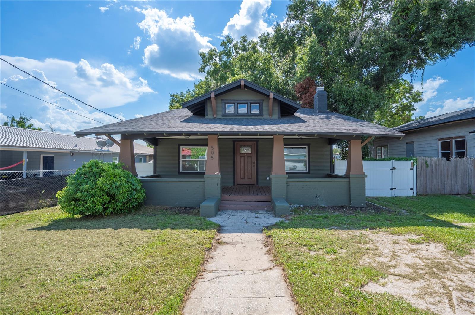 Welcome to this beautifully renovated 4-bedroom, 2-bathroom, 1198 sq ft residence, complemented by a detached 1-bedroom, 1-bathroom 400 sq ft mother-in-law suite—perfect for guests, extended family, or rental income. An A/C unit will be installed in the guest suite prior to move-in for added comfort. This home has been fully remodeled with meticulous attention to detail. Upgrades include brand-new plumbing and electrical systems, a new roof, a tankless water heater, a new central A/C unit, luxury vinyl plank flooring, and completely updated bathrooms and kitchen. All-new appliances contribute to the home’s sleek, modern aesthetic, while the decorative fireplace in the living room adds a touch of charm to the living area. Ideally located just steps from the Historic Downtown District, residents will enjoy quick access to local dining, boutique shopping, theaters, and entertainment. Convenient proximity to I-4 ensures an easy commute to both Tampa and Orlando. Offering 10,000 towards buyer credit.