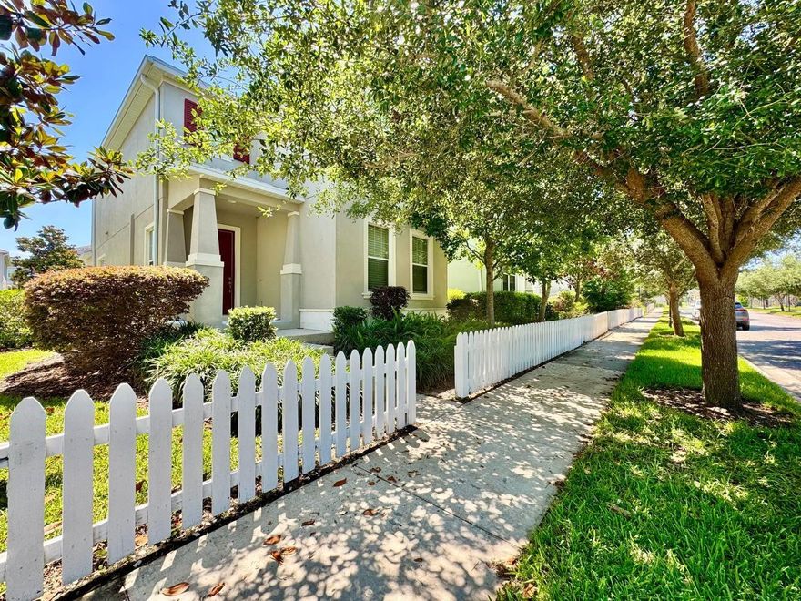 Welcome to the sought-after community of Winthrop, where charm, walkability, and amenities come together in an ideal location. This well-maintained two-story home offers 3 bedrooms, 2.5 bathrooms, and a detached two-car garage with alley access. The first floor features an open and functional layout with a spacious living area, formal dining space, kitchen with dinette, a half bath, and a large bonus office ideal for working from home. The kitchen is appointed with solid wood cabinetry, granite countertops, a breakfast bar, pantry closet, and stainless-steel appliances including a side-by-side refrigerator, gas range, microwave, and dishwasher. Oversized tile flooring runs throughout the main living areas, with ceramic tile in the wet areas and carpet upstairs. All bedrooms are located on the second floor along with a versatile loft space. The primary suite showcases tray ceilings, serene views overlooking a natural preserve area, and a generous walk-in closet. The en-suite bath includes dual vanities, a soaking tub, a large glass walk-in shower, and a private water closet. The two secondary bedrooms share a full bath with a tub/shower combination. A covered patio overlooks the fenced backyard and leads to the detached garage. Additional street parking is available directly in front of the home. Residents enjoy access to exceptional community amenities including a resort-style pool, fitness center, playground, dog park, pavilion, walking trails, and frequent resident-only events. The home is also within walking distance to the shops and restaurants of Winthrop Town Center and offers convenient access to Interstate 75, Lee Roy Selmon Expressway, and Westfield Brandon.
