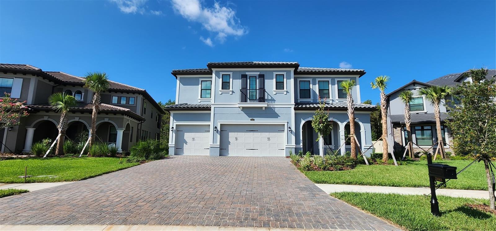 Welcome to this beautiful Seabrook model by WCI Lennar located in the coveted Estancia community in the gated subdivision of Ravello! The floorplan is 4439 sq ft with 5 Bedroom, 4 Bath, and 3 Car Garage! This home is situated on an oversized lot with tranquil conservation views! The entire first floor has tile throughout, lots of natural light, and a 31-foot-wide lanai space to enjoy. This chef's kitchen offers an apron sink, natural gas cooking, walk in pantry, oversized kitchen island, 42" High cabinets, double ovens, and beverage cooler. The first floor has a private bedroom with a full bathroom access and a private office with beautiful glass French doors. The laundry room is on the first floor and has a sink, storage closet, and cabinetry. The entire upstairs has laminate flooring that was installed in 2025! No carpet anywhere in this home! There is a giant bonus room with private French doors. Bedrooms 3 and 4 have a jack and jill bathroom. Bedroom 5 is on the other side of the home with its own full bathroom. The primary suite offers a balcony, coffered ceilings, and walk in closet. The primary bathroom has a tub, shower, double sinks, linen closet, and private water closet. Club Estancia offers a gym, zero entry pool, lap pool, tennis courts, basketball, pickleball, dog park, trails, tot lot, grand clubhouse, and more! Located close to I-75 exit, Wiregrass Mall, Advent Health Hospital, Baycare Hospital, Krates, restaurants, and more! Top rated schools!