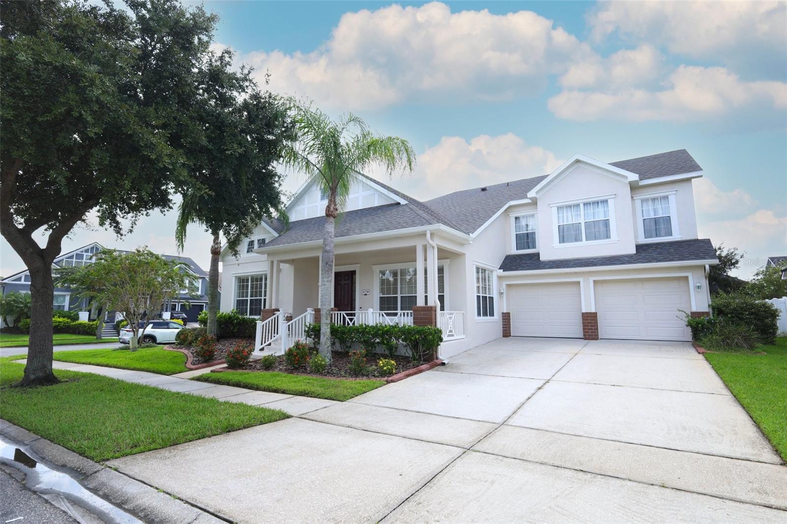 Welcome to 14738 Catlin Road in Avalon Park South Village, where timeless curb appeal meets tasteful updates in one of Orlando’s most desirable master-planned communities. From the moment you arrive, the inviting front porch and corner lot setting make a lasting first impression.
Inside, the thoughtfully designed floor plan offers both function and flexibility. The main level features formal living and dining rooms, a spacious family room, and a well-appointed kitchen with bar seating and breakfast nook—perfect for everyday living and entertaining alike. The first-floor living areas were updated with luxury vinyl plank flooring in 2020, combining durability with style. The private primary suite is tucked away with a generous walk-in closets and spa-like bath, while three additional bedrooms and two baths provide ample space for family or guests. Upstairs, a bonus game room with bar offers endless possibilities for recreation, work, or play.
Outdoor living is at its best with a screened patio overlooking the fenced backyard—ideal for gatherings, gardening, or simply enjoying Florida’s sunshine. Major updates include: Water Heater 2019, dual A/C systems 2020, Roof 2022, first-floor LVP flooring 2021, and fresh exterior paint 2025. As a South Village resident, you’ll enjoy exclusive access to resort-style amenities including a zero-entry pool, clubhouse, fitness center, sauna, tennis and pickleball courts, beach volleyball, and playground—all just steps away. Beyond the community, Avalon Park’s charming, walkable downtown offers dining, shopping, top-rated schools, and year-round events. With easy access to 528 and 408, commuting to Downtown Orlando, Orlando International Airport, Lake Nona Medical City, and UCF is effortless. Waterford Lakes Town Center is also nearby for all your retail and entertainment needs.This is more than a home—it’s a lifestyle. Schedule your private showing today and experience the best of Avalon Park South Village living!