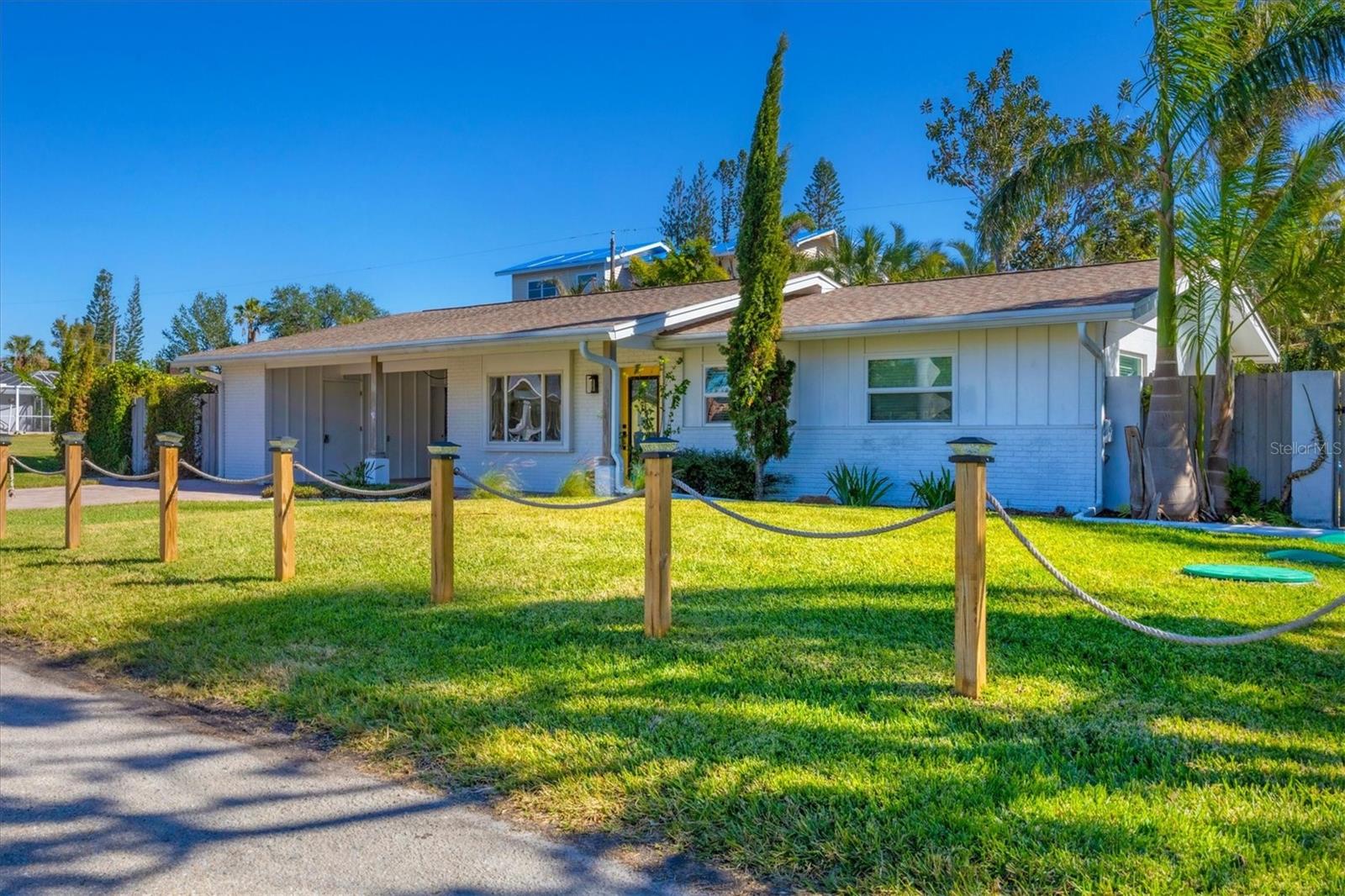 Fully Furnished - West of the Trail.... Pool Home.. Spend your summer here.
Available June 8th 2025 through September 30th, 2025 - $3,450.00 month plus applicable taxes & fees
Experience the charm of coastal living in this delightful Siesta Key Pool Home, just two houses from Sarasota Bay and less than a mile's walk to Crescent Public Beach—no car needed for your beach days!
This single-story retreat offers 2 bedrooms & 2 bathrooms spanning 1,474 sq. ft. of thoughtfully designed space including an expansive living room with tiled flooring throughout, creating a seamless and inviting flow and an open kitchen with a unique "under the sea" LED backsplash and an electric stove thoughtfully positioned for maximum space.
The Primary Suite features sliding doors offering private backyard access, a luxurious en suite bathroom featuring a walk-in shower and a relaxing soaking tub.
The Guest Bedroom features an ensuite bath with a sleek, contemporary walk-in shower.
Step outside to your private, fully fenced backyard retreat, featuring a heated pool perfect for year-round enjoyment, a wood-burning fireplace for cozy outdoor evenings, an outdoor shower, and plenty of space for activities or entertaining.
This home offers the best of both worlds—beach proximity and easy access to downtown Sarasota, where you can enjoy a vibrant array of restaurants, shops, cultural attractions, and more.
This home is your gateway to a vacation stay in Sarasota's laid-back, luxurious lifestyle. Not available for Winter Season 2026