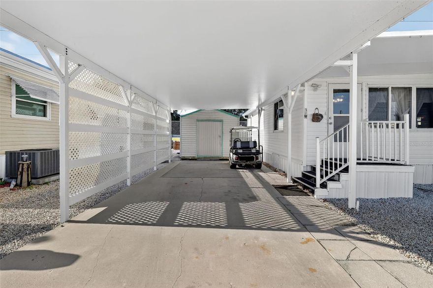 Settle into your new home in the established and sought-after Palm Shores community! This 55+ neighborhood offers lot ownership and direct access to Lake Yale. The low HOA fee covers water, sewer, and trash, plus access to fantastic community amenities including a clubhouse, pool, and boat ramp.
This property sits on a double lot and features 2 bedrooms, 1 bath, and an additional bonus room with built-in bunk beds — perfect for visiting family or guests. The spacious living room provides plenty of space to host gatherings for holidays or celebrations. Outside, you’ll find a storage shed conveniently located at the rear of a fully covered carport.
This beautifully maintained home comes fully furnished and even includes a golf cart, so you can start exploring your new neighborhood right away!
Enjoy a friendly and welcoming 55+ community, conveniently located near shopping and medical facilities. Start living your Florida lakeside lifestyle today!