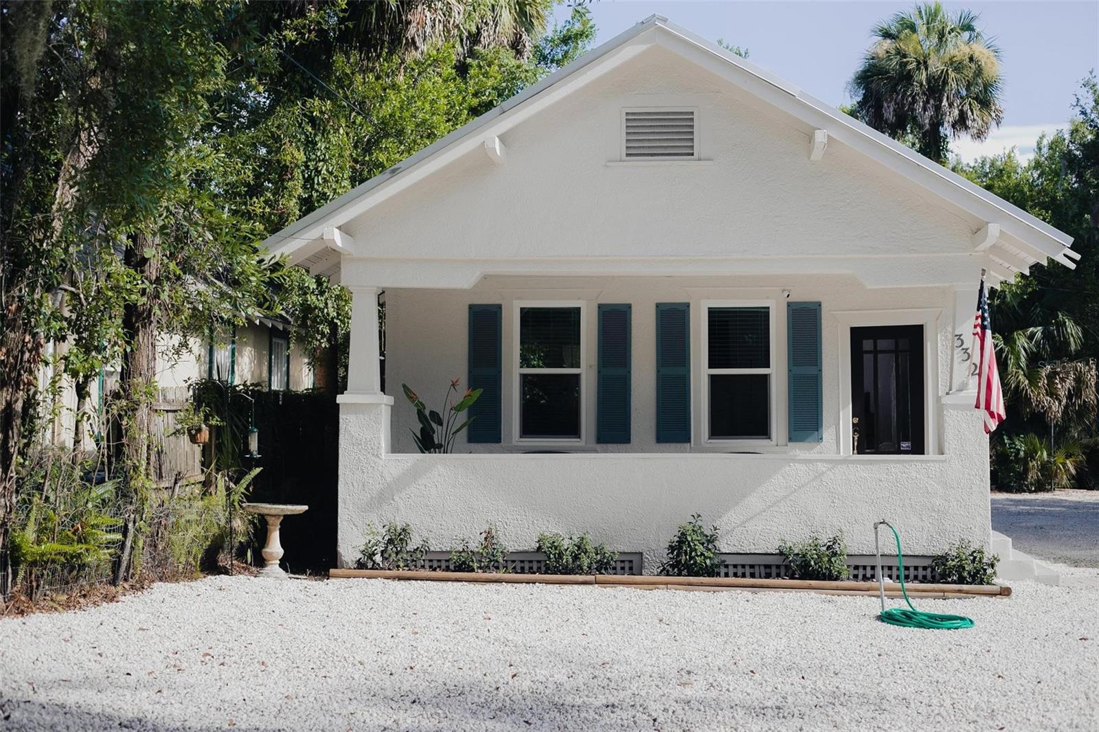 PERFECT FOR FIRST TIME HOME BUYER - Welcome to a piece of DeLand's history! This 1920's Craftsman style bungalow is a rare gem that combines timeless architecture with modern amenities. Located just a stone's throw away from Downtown DeLand, this property offers the perfect blend of vintage charm and urban convenience. Step into a bygone era as you enter this Craftsman home. Original hardwood floors, decorative woodwork, and abundance of natural light showcase the timeless craftsmanship of the 1920s. The updated kitchen is the heart of this home, ideal for small gatherings with family and friends. While preserving its historic character, this bungalow has been thoughtfully updated with modern conveniences. The kitchen features newer appliances, quartz countertops, and exposed shelving. The home offers one comfortable bedroom, with unique character and plenty of natural light. Enjoy peaceful nights in your private retreat. The quaint low maintenance front yard is a haven for relaxation. The front porch is perfect for a relaxing moment, listening to local birds while watching the local foot traffic stroll by. Nestled in a quiet, tree-lined neighborhood, you're just a short stroll away from the vibrant Downtown DeLand district. Explore charming boutiques, dine at local restaurants, or enjoy cultural events in this thriving community. This bungalow is part of DeLand's rich history, and it's your chance to own a piece of it while enjoying modern comforts. The property boasts updated electrical, plumbing, and mini-split, ensuring peace of mind and comfort for years to come. DeLand is known for its proximity to natural wonders, including Blue Spring State Park and Lake Woodruff National Wildlife Refuge, making it an ideal location for outdoor enthusiasts. Don't miss this opportunity to own a piece of DeLand's past while enjoying the convenience of city living. Whether you’re looking for a warm getaway, or an investment property, this 1920's Craftsman bungalow offers timeless charm and modern comfort in a prime location. Schedule your showing today and experience the charm of Downtown DeLand living at its finest!