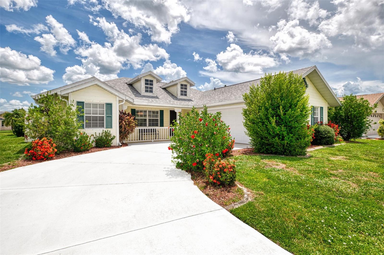 One or more photo(s) has been virtually staged. Move-In Ready POOL Home-Exceptional Opportunity!
This well-maintained 3-bedroom, 2-bath home with an oversized 2-car garage feels larger than the square footage, thanks to its open layout and abundant natural light. Located in the peaceful Deep Creek community, with easy access to all the activities Punta Gorda provides. Step outside to your private backyard oasis with a Resurfaced POOL (2022) and Resurfaced LANAI (2024), ideal for relaxing or entertaining. The kitchen features stainless appliances, a gas cooktop, and a breakfast bar. The owner's suite offers a walk-in closet and a large bath with dual sinks, soaking tub, and separate shower. Added Value Includes-NEW ROOF (2023), NEW WATER HEATER (2022), Electric Receptacle for future Generator, and a Side-Entry Garage with attic storage. Equipped with HURRICANE SHUTTERS for added safety and peace of mind. This home offers comfort, space, and excellent value in a great location. Schedule your showing today and fall in love with your new home!