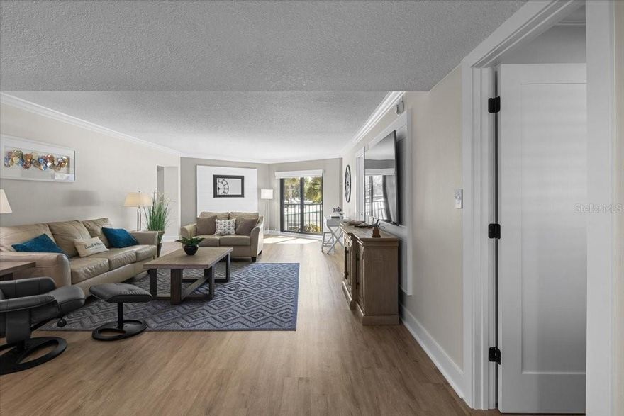 This lovely 1,496 SQ FT, 2 bedroom 2 bath condo has been nicely UPDATED in 2024 and 2025. 2024 UPDATES include, a NEW KITCHEN, STAINLESS STEEL APPLIANCES, LVP FLOORING, COUNTER TOPS, and a IN UNIT LAUNDRY ROOM. 2025 UPDATES include a NEW A/C SYSTEM, IMPACT WINDOWS, IMPACT SLIDERS, SOLID CORE INTERIOR DOORS, BASEBORDS,  and CROWN MOULDING. The condo has also been FRESHLY PAINTED.
In 2025, the entire El Presidente property has had a NEW ROOF installed, RESURFACED PICKLEBALL COURTS, and a NEW POOL BATH AREA. The MILESTONE SURVEY IMPOVEMENTS have begun and are scheduled to be COMPLETED SUMMER OF 2026.
El Presidente is a GATED, BEACH SIDE property located directly on SIESTA KEY, and has its own PRIVATE BEACH ACCESS & BEACH FRONT POOL.  El Presidente also features a BEACH FRONT OWNERS LOUNGE complete with an ON SITE SAUNA and EXTERIOR GUEST CHANGING ROOMS. HARD TO FIND, El Presidente boasts an ON SITE, HANDS ON, PRO-ACTIVE MANAGEMENT/RENTAL that will provide you with certainty of care and ease of ownership. This property is nicely positioned to be your primary residence, 2nd home, or income generator. This is YOUR opportunity to own a slice of paradise with the benefit of knowing that the heavy lifting has been done. Call me today to schedule arrange your private viewing!