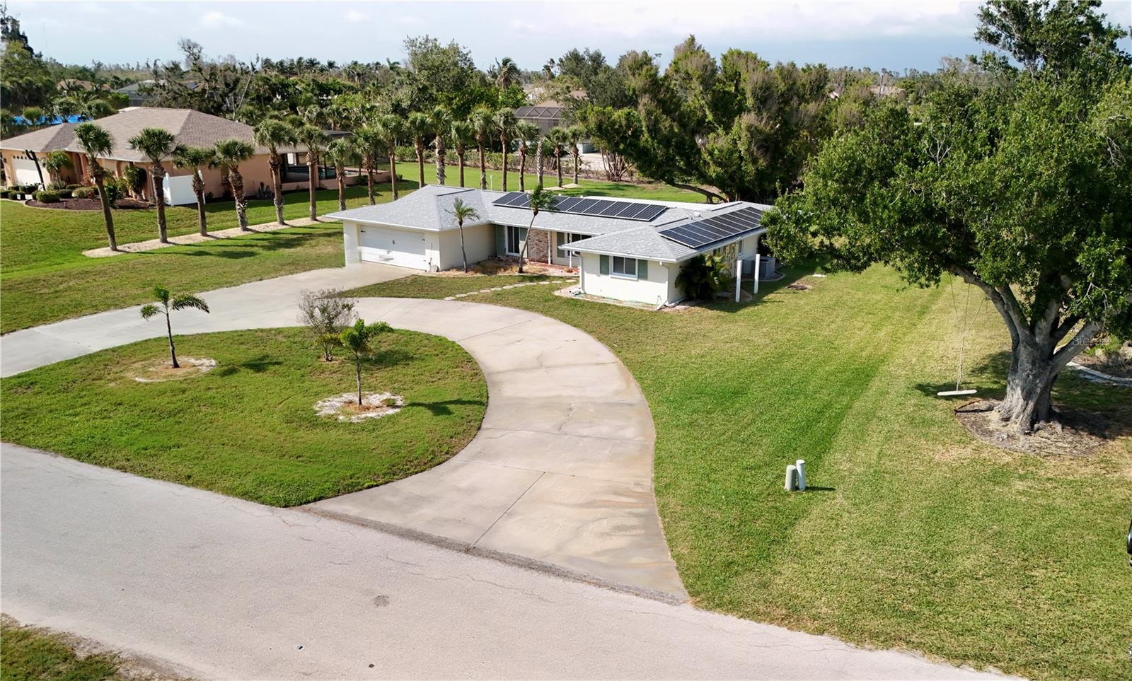 Excellent opportunity to own in the highly desirable Cape Haze neighborhood! This 2-bedroom, 2-bath block home sits on over a half acre lot. It is ideally located on Green Dolphin Drive across the street from the Intracoastal Waterway and surrounded by luxury residences. The property experienced flooding during Hurricanes Helene and Milton. The remediation process was started, including drywall removal and replacement. This home is being sold as is, offering the perfect chance to customize or renovate in a prime coastal location.
Cape Haze is known for its quiet, upscale atmosphere and natural surroundings. Tucked away on Cape Haze Island ,the area offers a peaceful, low-density environment with easy access to shopping, beaches, nature preserves, and outdoor recreation. It's ideal for those who appreciate uncrowded coastal living, with opportunities for boating, kayaking, shelling, and world-class fishing just minutes away at Gasparilla and Little Gasparilla Islands and Charlotte Harbor.