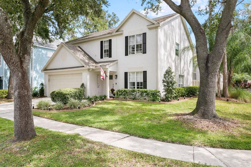 Welcome to true Florida indoor, outdoor, and community living.  This home is nestled at the corner end of a quiet cul-de-sac in Parkside of the prestigious Hunter’s Green community, this beautifully remodeled residence is surrounded by stately oak trees and showcases exceptional curb appeal from the moment you arrive. 

The exterior has been thoughtfully designed with a combination of mature and new professional landscaping, solar uplighting that highlights the architecture and trees at night, and a fenced in yard for added privacy.  

This all leads to a new front door that sets the tone for the modern elegance found inside. The first floor is completely remodeled with all new flooring, baseboards, paint, and decorative wood trim and LED modern light fixtures. It continues with a new back door slider and custom 9 foot energy-efficient windows facing a beautiful screened in lanai and pool area. 

The newly opened living and formal dining room features a striking custom wine display wall that doubles as art display. The family room is a showstopper with soaring 18-foot ceilings that create a grand sense of scale. A custom wood-burning Brazilian granite fireplace serves as the focal point, framed by contemporary lighting, designer wall moldings, and a built-in display
wall with cabinetry and soft uplighting and a remodeled powder room. 

The renovated chef’s kitchen includes custom cabinetry with Brazilian granite counter tops to all surfaces, dual spice racks, lazy Susans, a deceptive large pantry storage, premium Z-Line appliances, which includes an induction stove top oven, a panel-ready ice fridge, microwave/oven combo  and a waterfall island  with storage that is pre-wired for an under-counter refrigerator, making it a perfect effortless transition to entertaining. 

Upstairs, the primary suite offers a spa-inspired bath with custom shower, tiled soaking tub, dual vanities, large walk-in closet and updated flooring. The guest bath is equally impressive with sleek Italian tile and designer fixtures. An updated second floor laundry room with Italian tile is conveniently located.  All bedrooms include high end accent wall coverings. 


Step outside to a beautifully refinished pool and deck. The pool is accented by LED lighting and surrounded by lush landscaping for added privacy.  With over $150,000 in thoughtful enhancements, this home is truly move-in ready and located in one of New Tampa’s most desirable gated communities. 

Additionally, adjacent to the property is the community park for tennis/pickleball, basketball, volleyball, soccer, baseball, kids park,dog park. You have the option to join Hunter's Green Country Club which feature an 18-Hole Tom
Fazio designed golf course and a Tennis and Athletic Center. Close by is Flatwood Nature Park with a 7-mile loop for biking, hiking, and bird watching. Hunter's Green offers a community elementary school and easy access to I-75, Moffitt Cancer Center, Advent Health, Bay Care Hospital, USF and regional malls.
